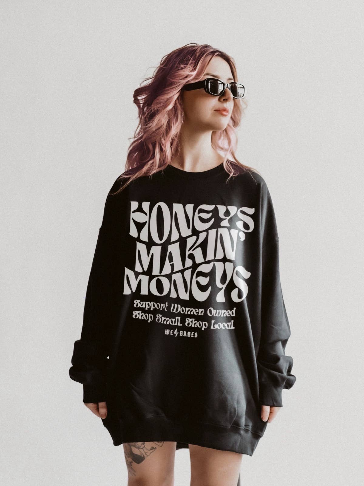 Support Women Owned 2.0 Graphic Sweatshirt - Black T-Shirts, Hoodie | PodTeesHub.com