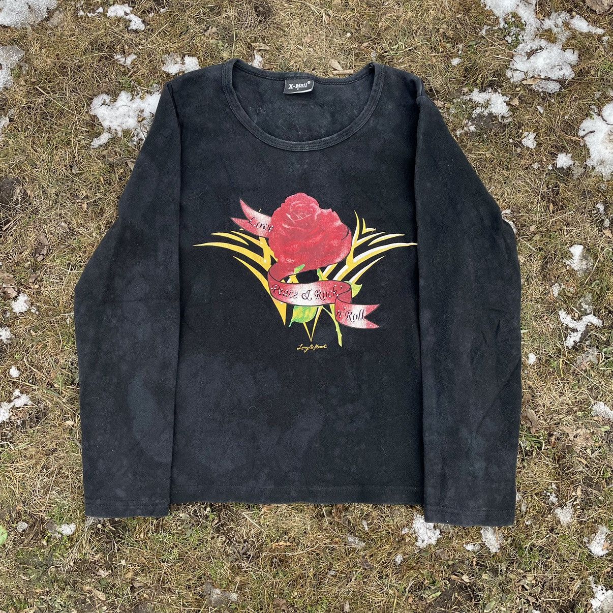 Vintage 90s Love Peace Skulls Vamp Dead Face Horror Tee 90s Hoodie, Sweatshirt | PodTeesHub.com