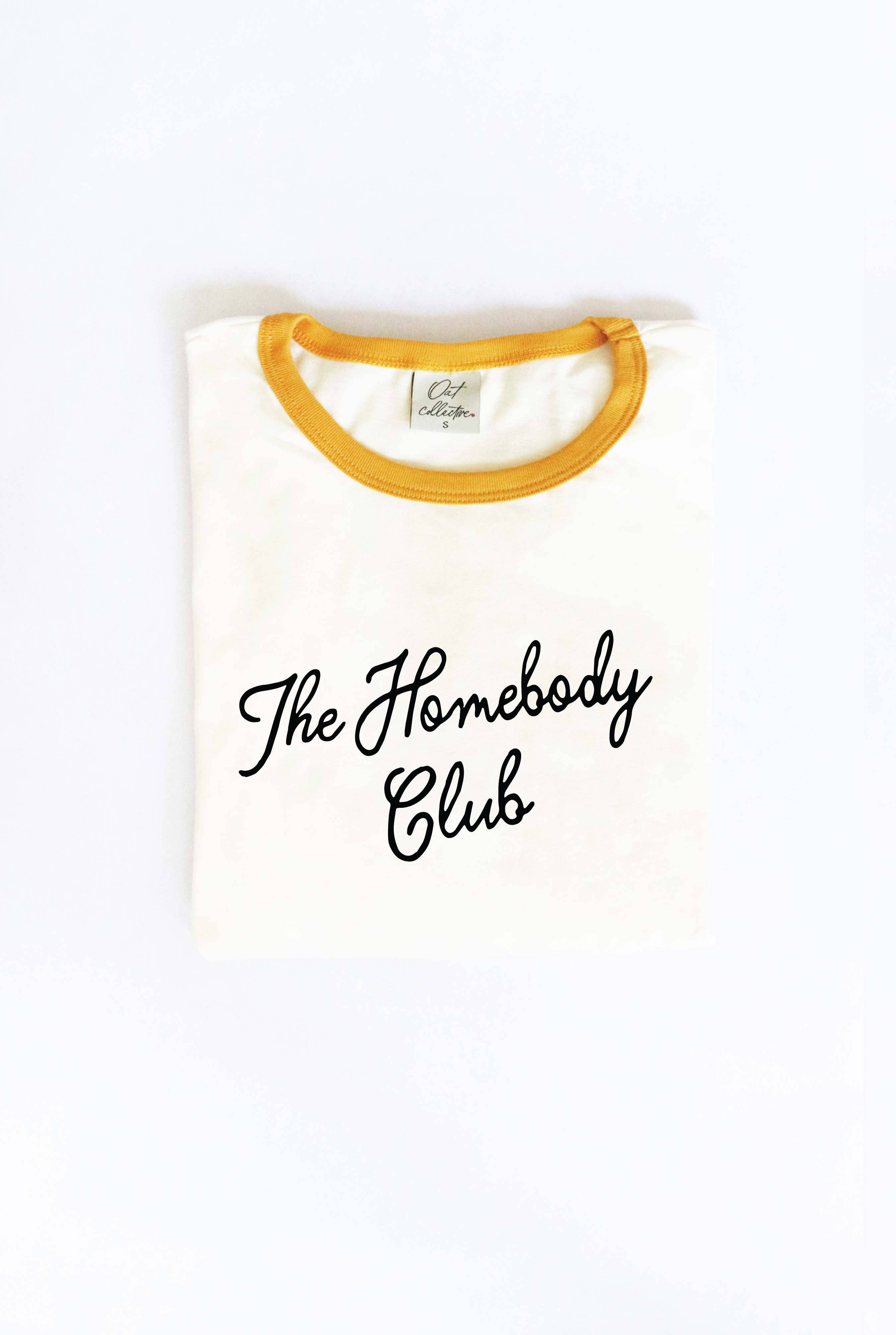 The Homebody Club Ringer Graphic T-Shirt Hoodie, Sweatshirt | PodTeesHub.com