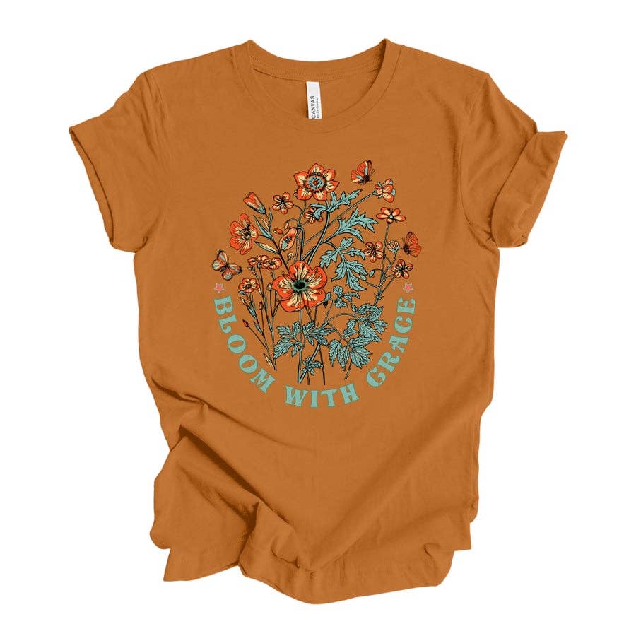 Bloom with Grace Tee Hoodie, Sweatshirt | PodTeesHub.com