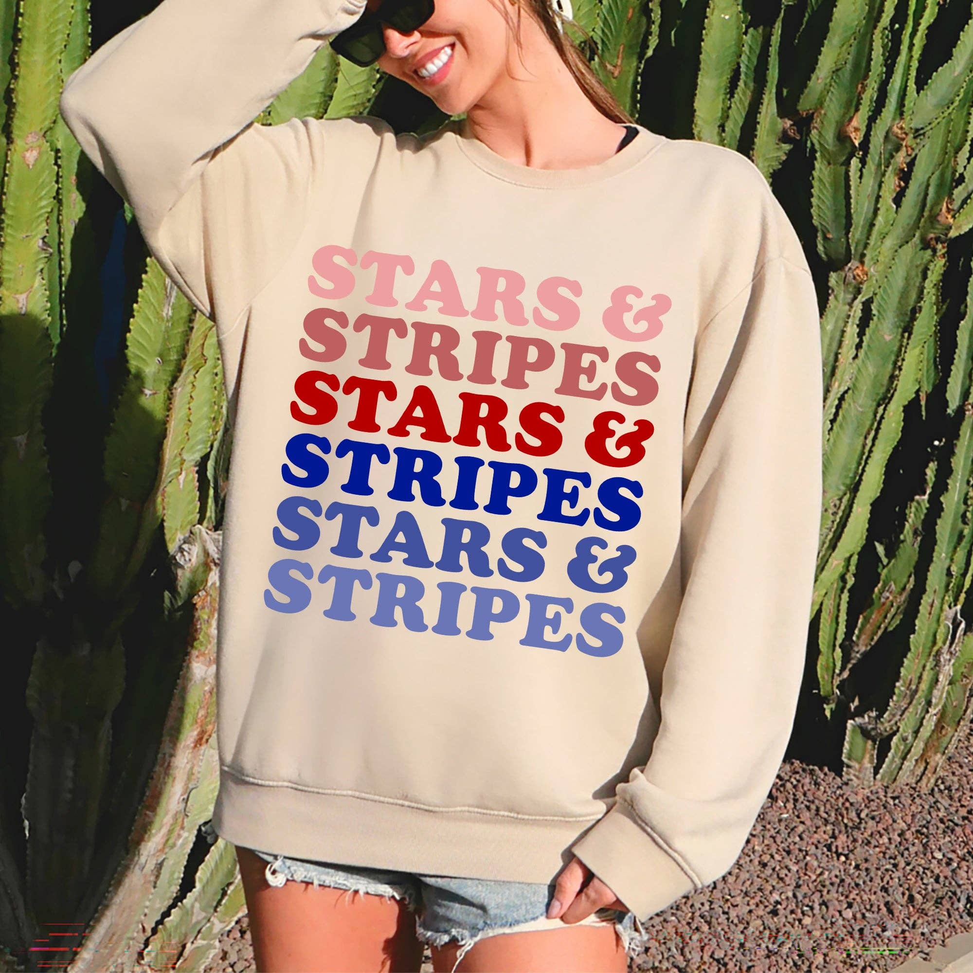 Retro Stars and Stripes, Patriotic, 4th of July Sweatshirt T-Shirts, Hoodie | PodTeesHub.com