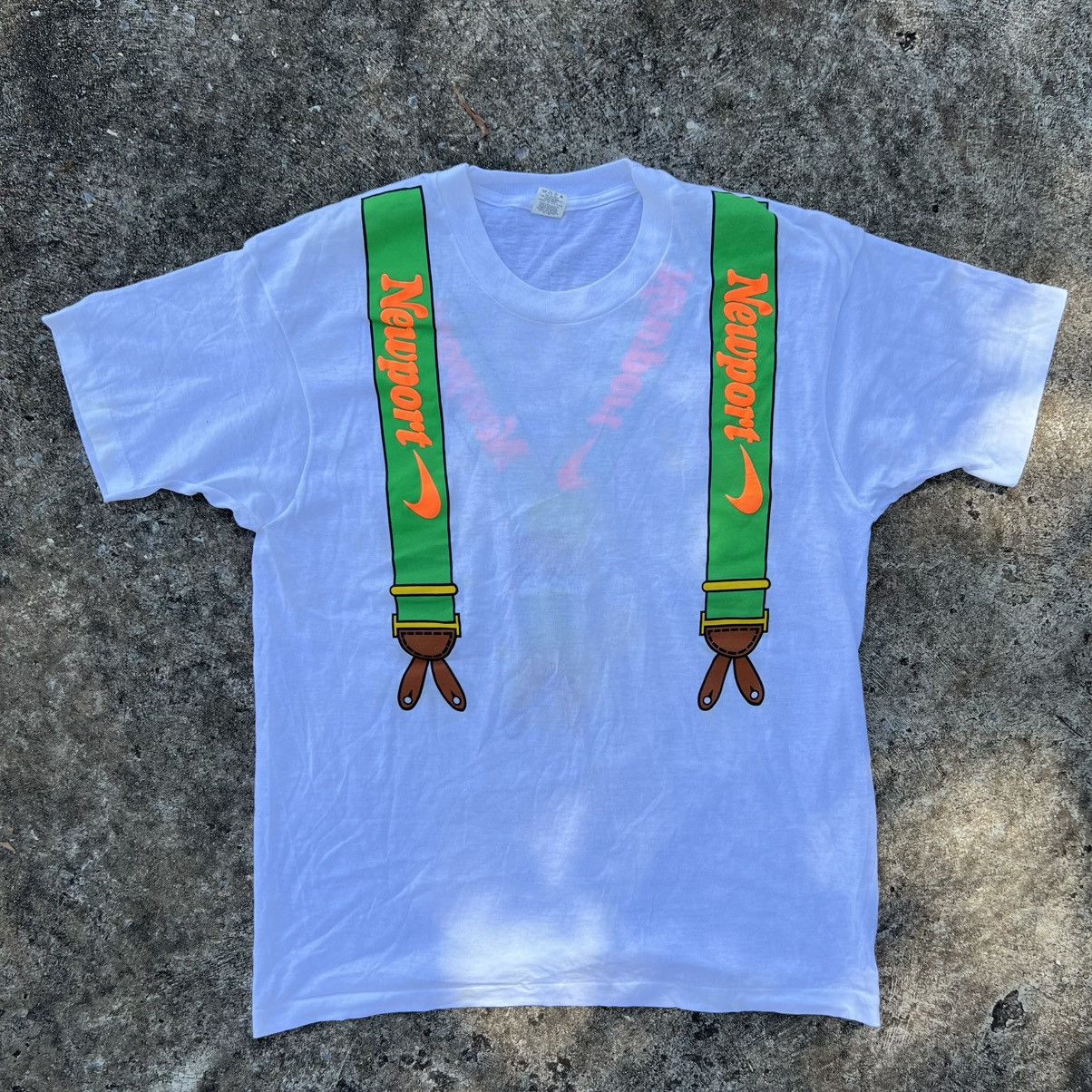 Vintage 90 S Newport Mga Overall Print On 80s Tag Tee Deadstock Hoodie, Sweatshirt | PodTeesHub.com