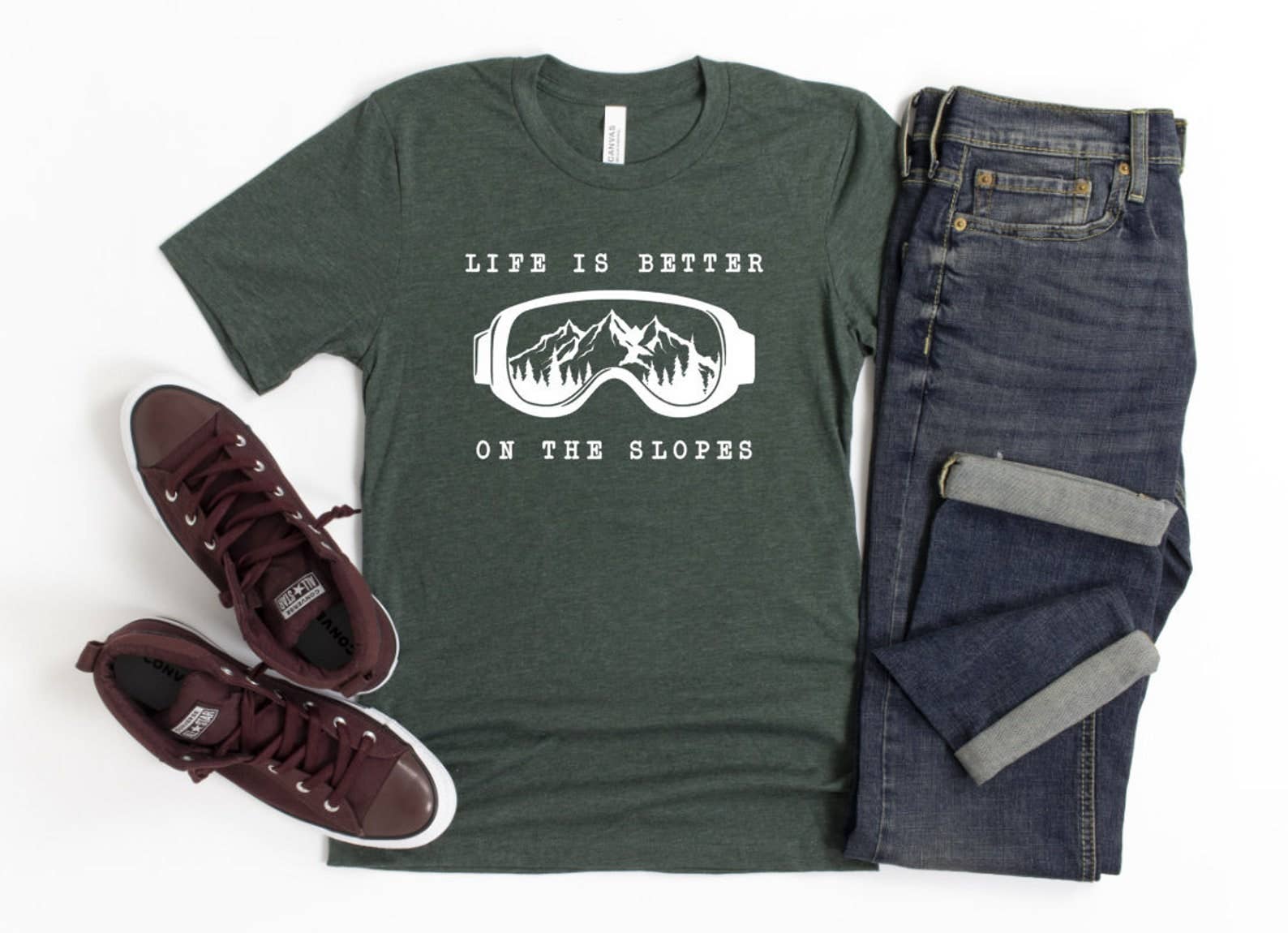 Life Is Better On the Slopes T-Shirt Hoodie, Sweatshirt | PodTeesHub.com