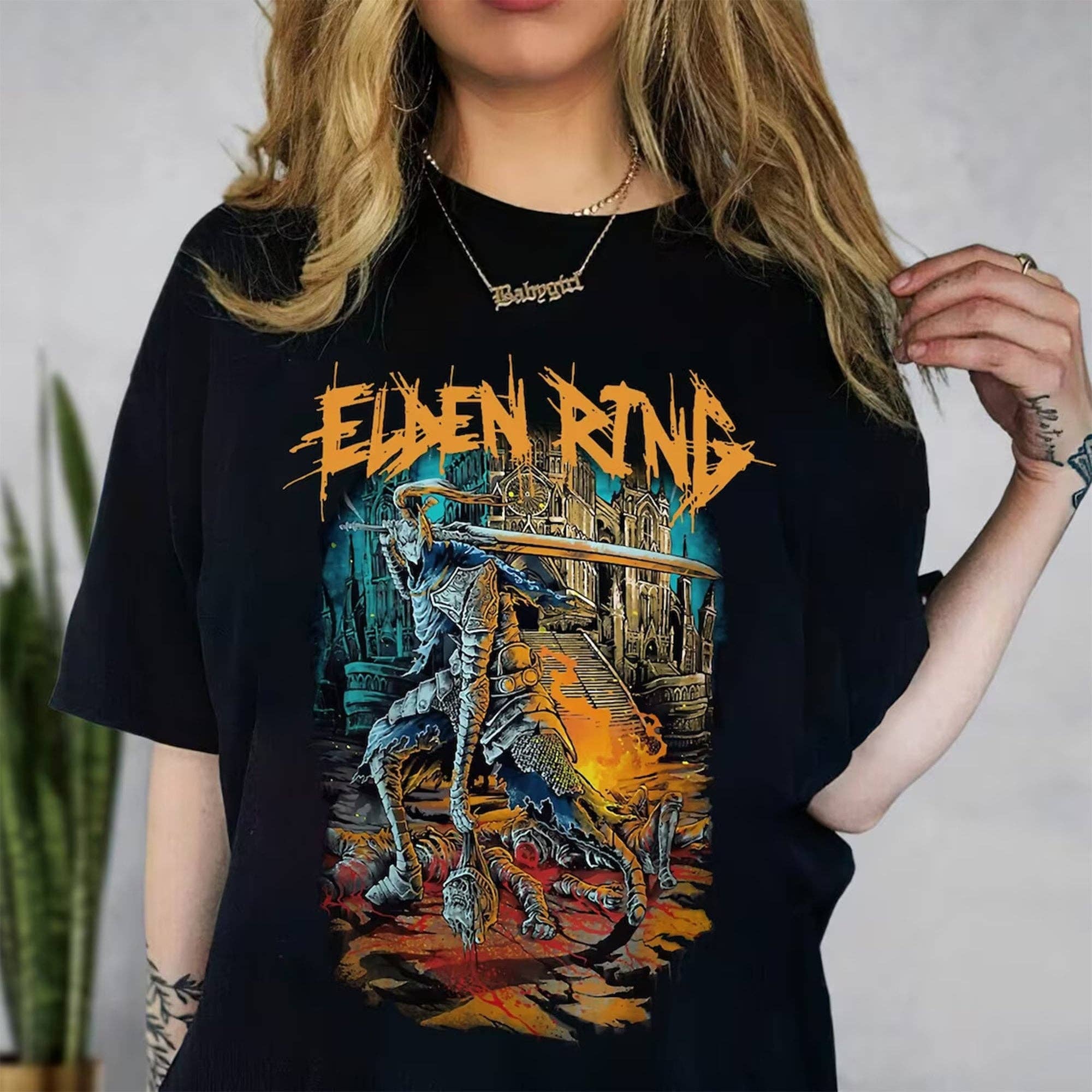 Elden Ring Gamer Tee Heavy Metal Gaming Shirt Hoodie, Sweatshirt | PodTeesHub.com