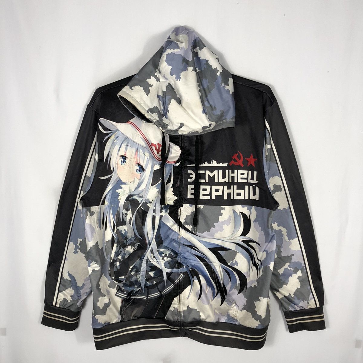 Vintage 2018 Winter Hakkeden Anime Show Aop Camo Big Print Hoodie T-Shirts, Sweatshirt | PodTeesHub.com