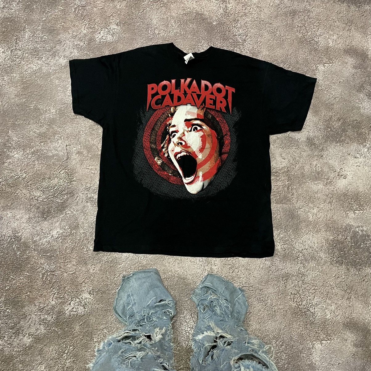 Vintage Y2k Polkadot Scream Face Skulls Tour Horror Tee Hoodie, Sweatshirt | PodTeesHub.com