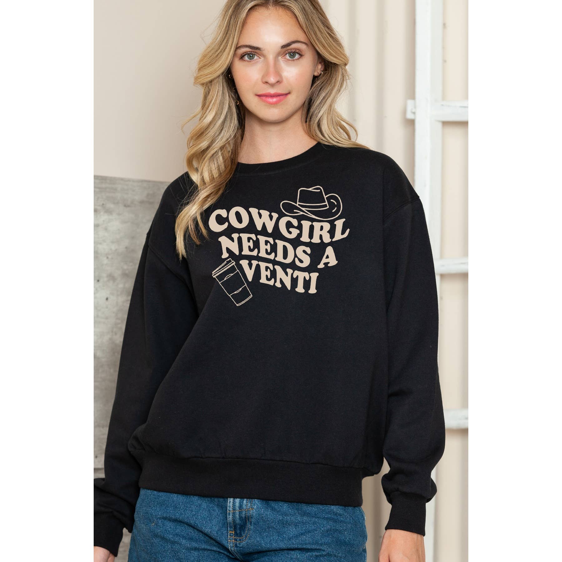 Cowgirl Needs A Venti Crewneck Sweatshirt T-Shirts, Hoodie | PodTeesHub.com