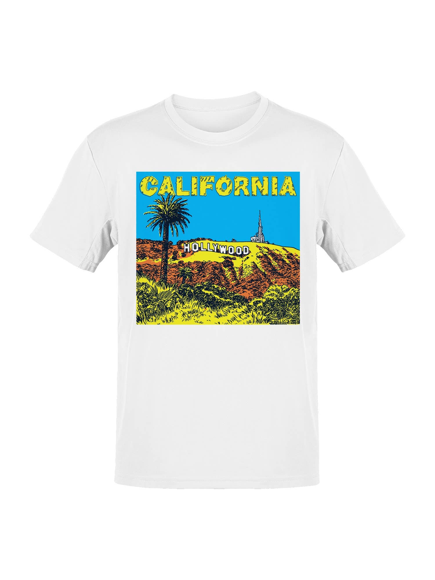 California Hollywood Retro Vibe Men's T-Shirt Hoodie, Sweatshirt | PodTeesHub.com