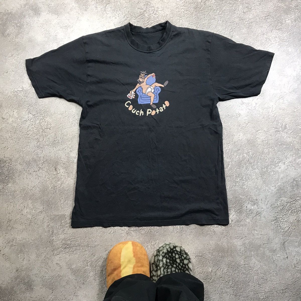 Band Tees Vintage Adult Couch Potato Beer Man Funny Tee Y2k 90s Hoodie, Sweatshirt | PodTeesHub.com
