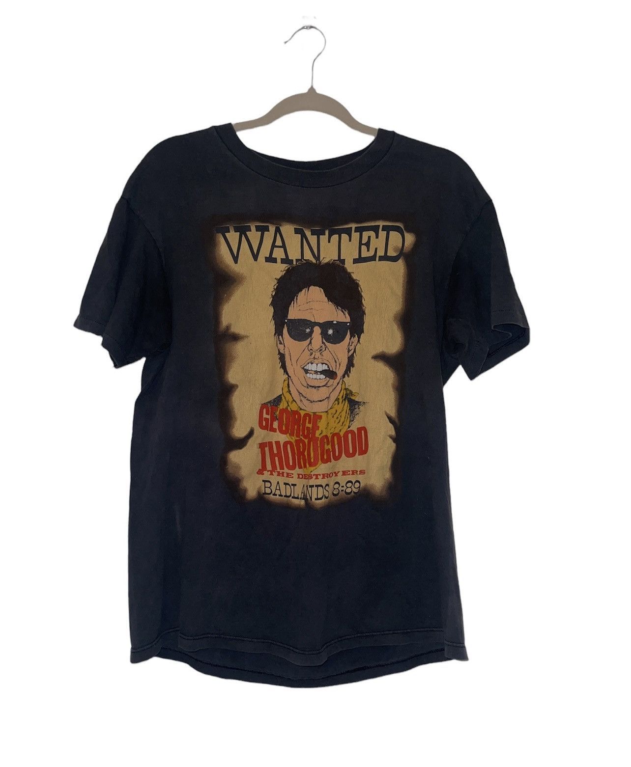 Hanes Vintage 1989 George Thorogood Badlands Concert Tee Hoodie, Sweatshirt | PodTeesHub.com