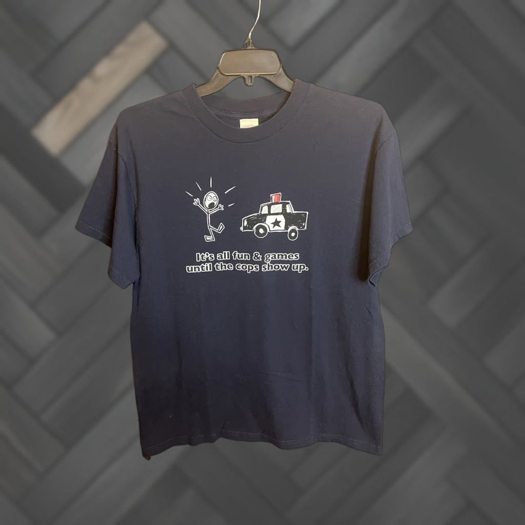 Vintage Tennessee River Large Navy Blue All Fun Games Until Cops S T-Shirts, Hoodie, Sweatshirt