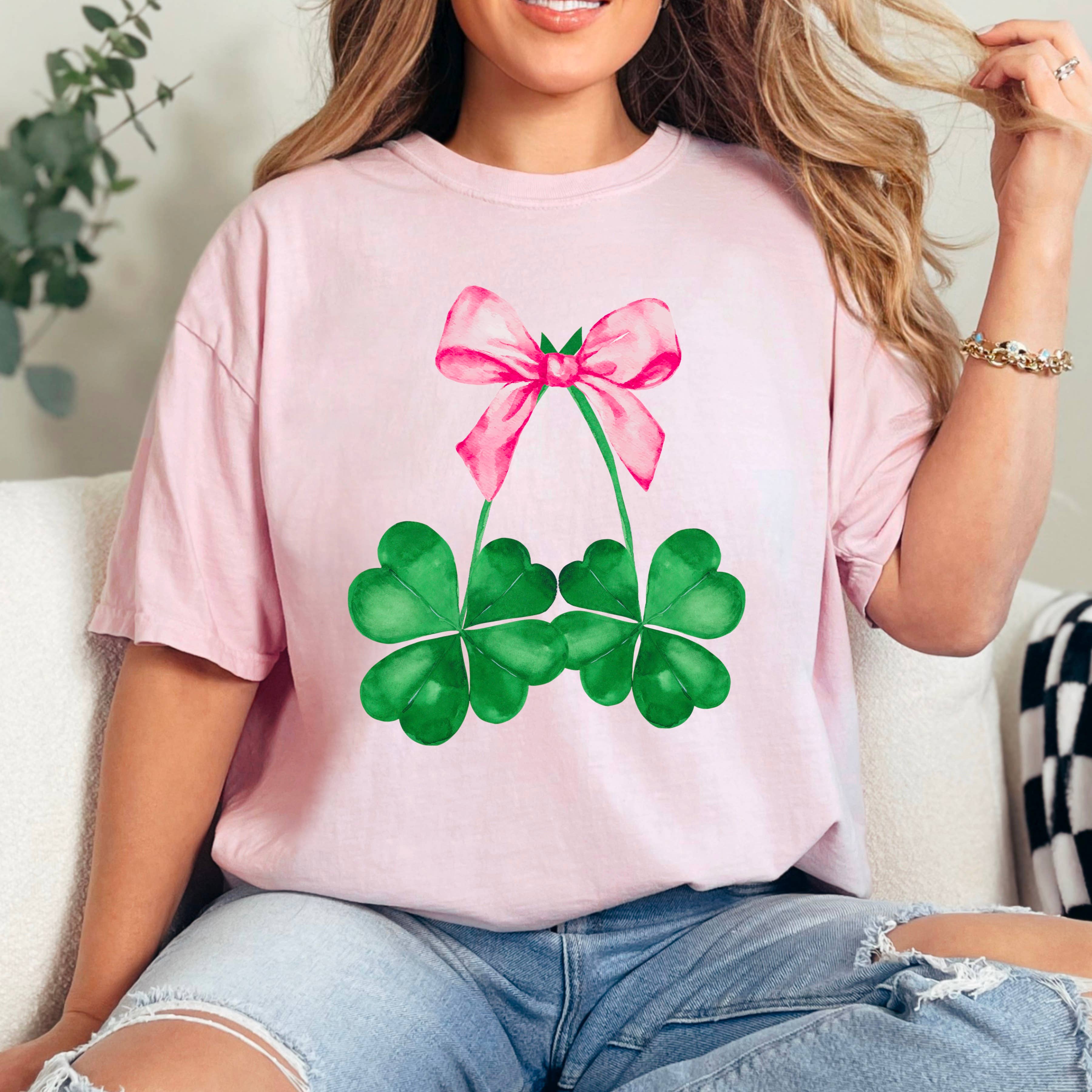 Coquette Clovers  St. Patrick’S Graphic Tee | Comfort Colors Hoodie, Sweatshirt | PodTeesHub.com