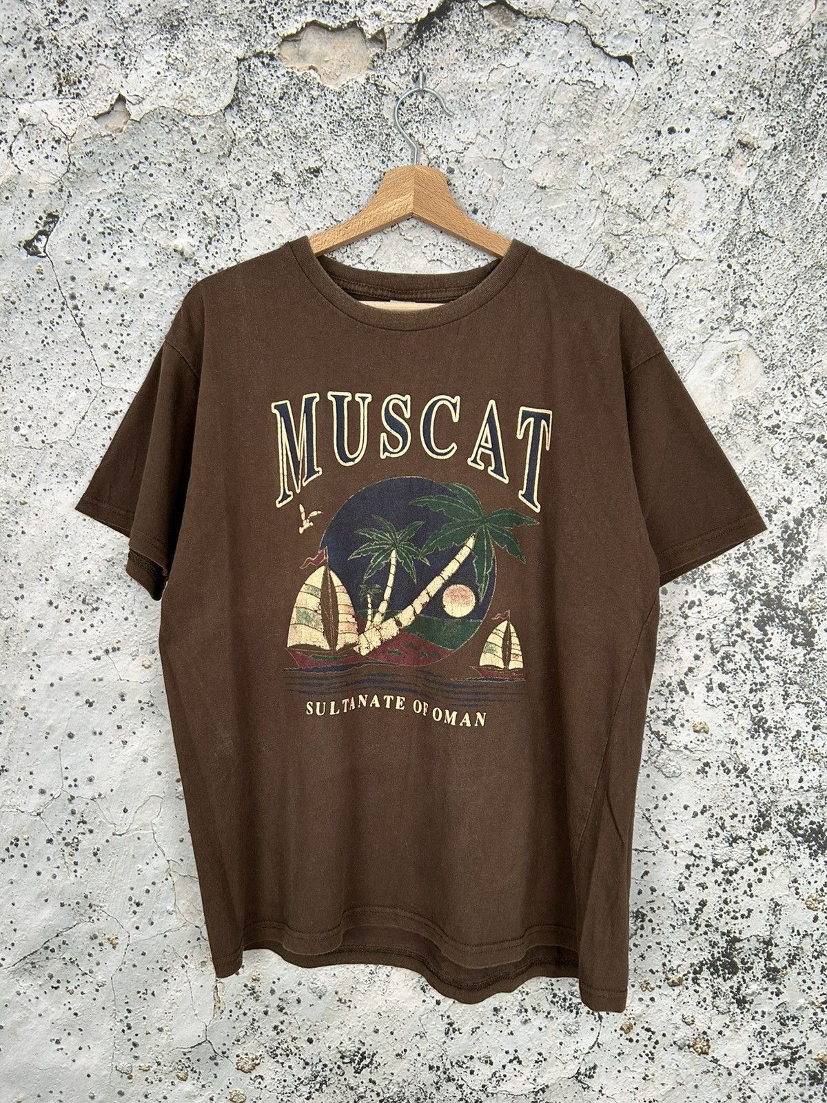 Vintage Muscat Oman Tourist Graphic Tee Streetwear Skate Hoodie, Sweatshirt | PodTeesHub.com