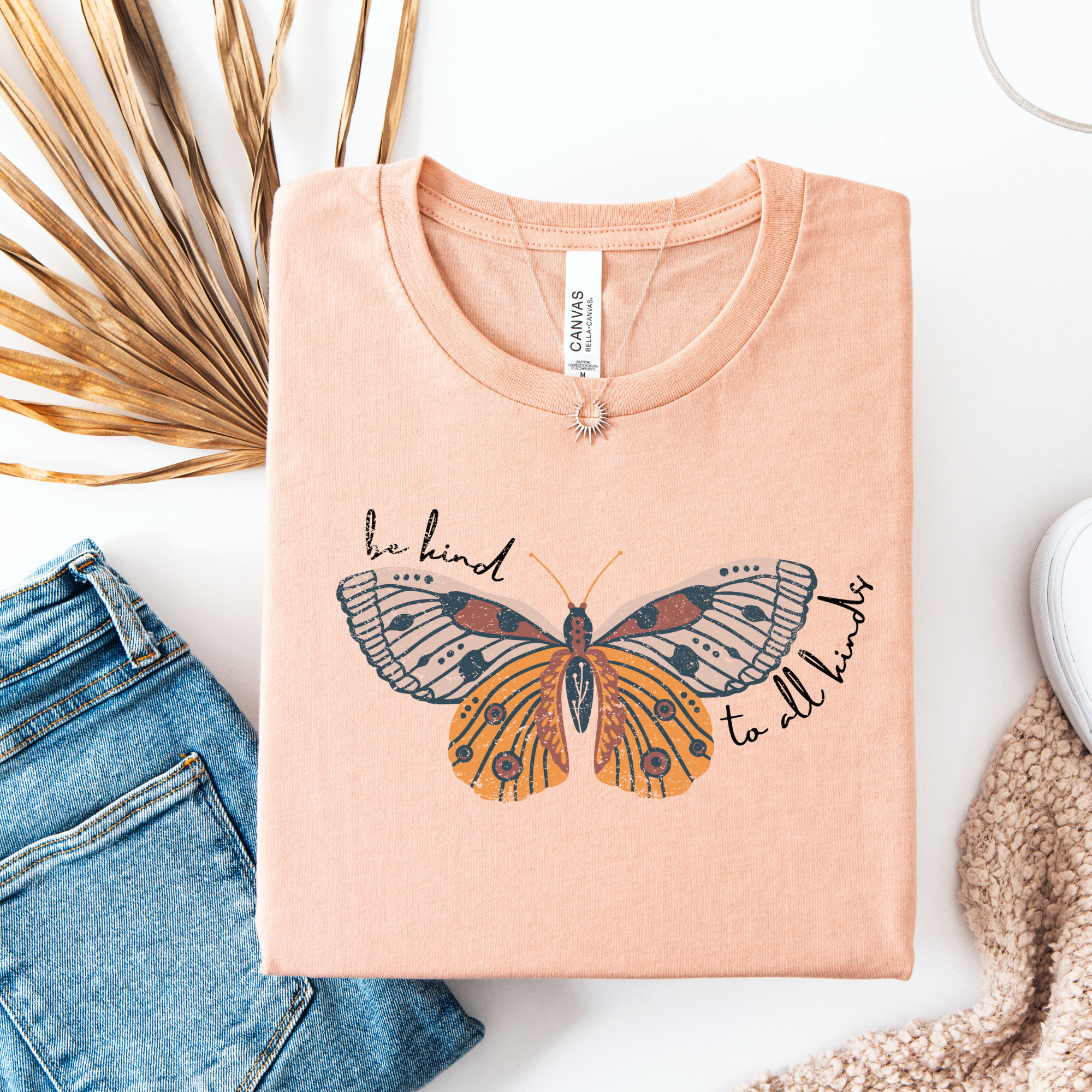 Be Kind Butterfly Graphic Tee Hoodie, Sweatshirt | PodTeesHub.com