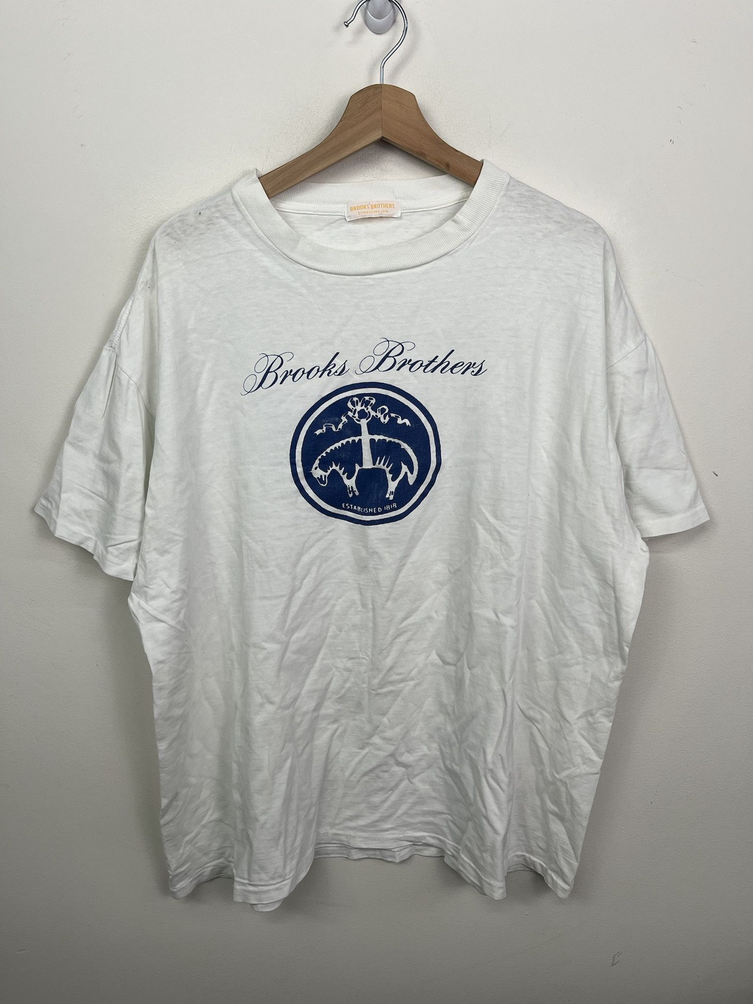 Brooks Brothers Vintage Y2k Brooks Brothers Logo Tee Shirt Size Xl Hoodie, Sweatshirt | PodTeesHub.com
