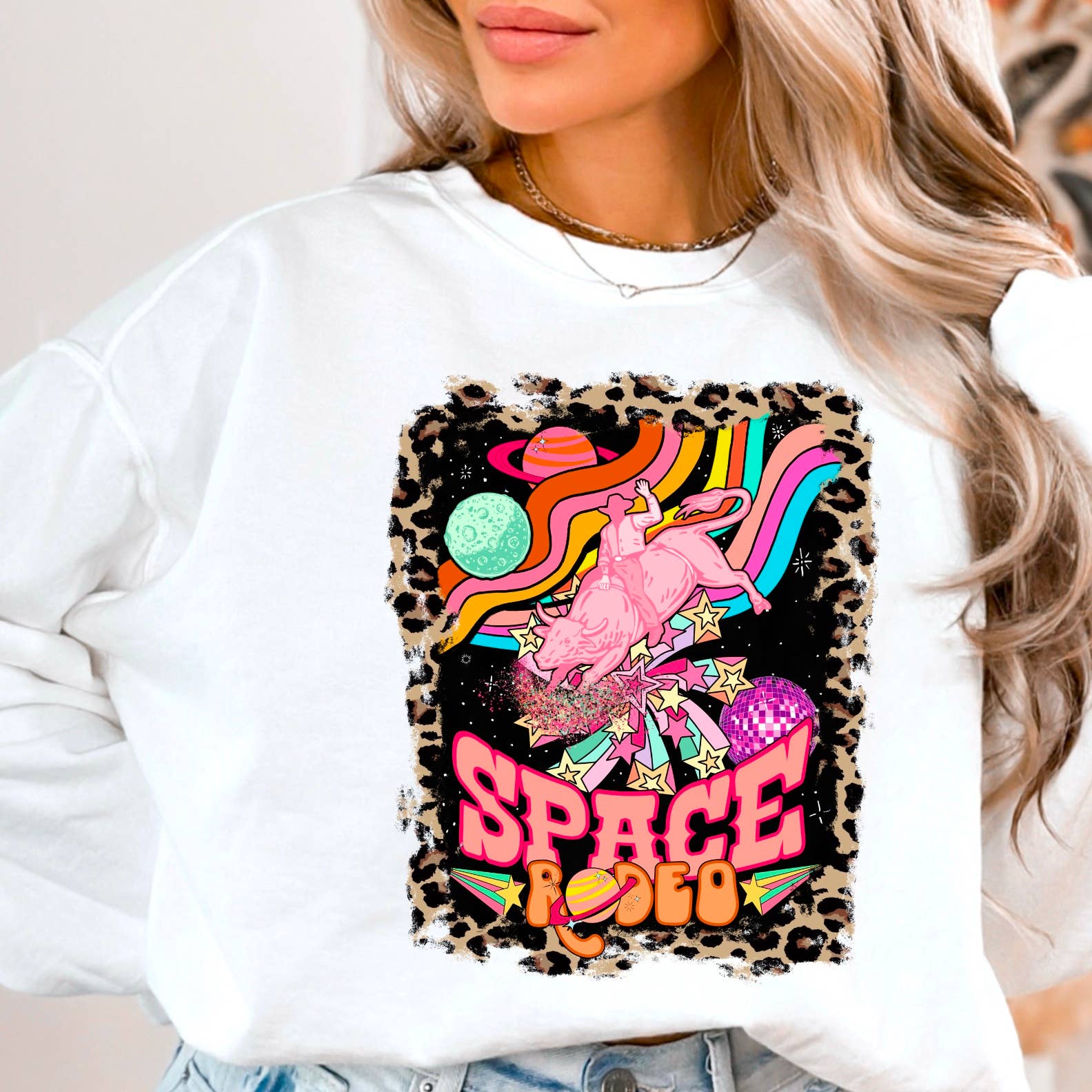 Space Rodeo Western Edgy Graphic Sweatshirt T-Shirts, Hoodie | PodTeesHub.com