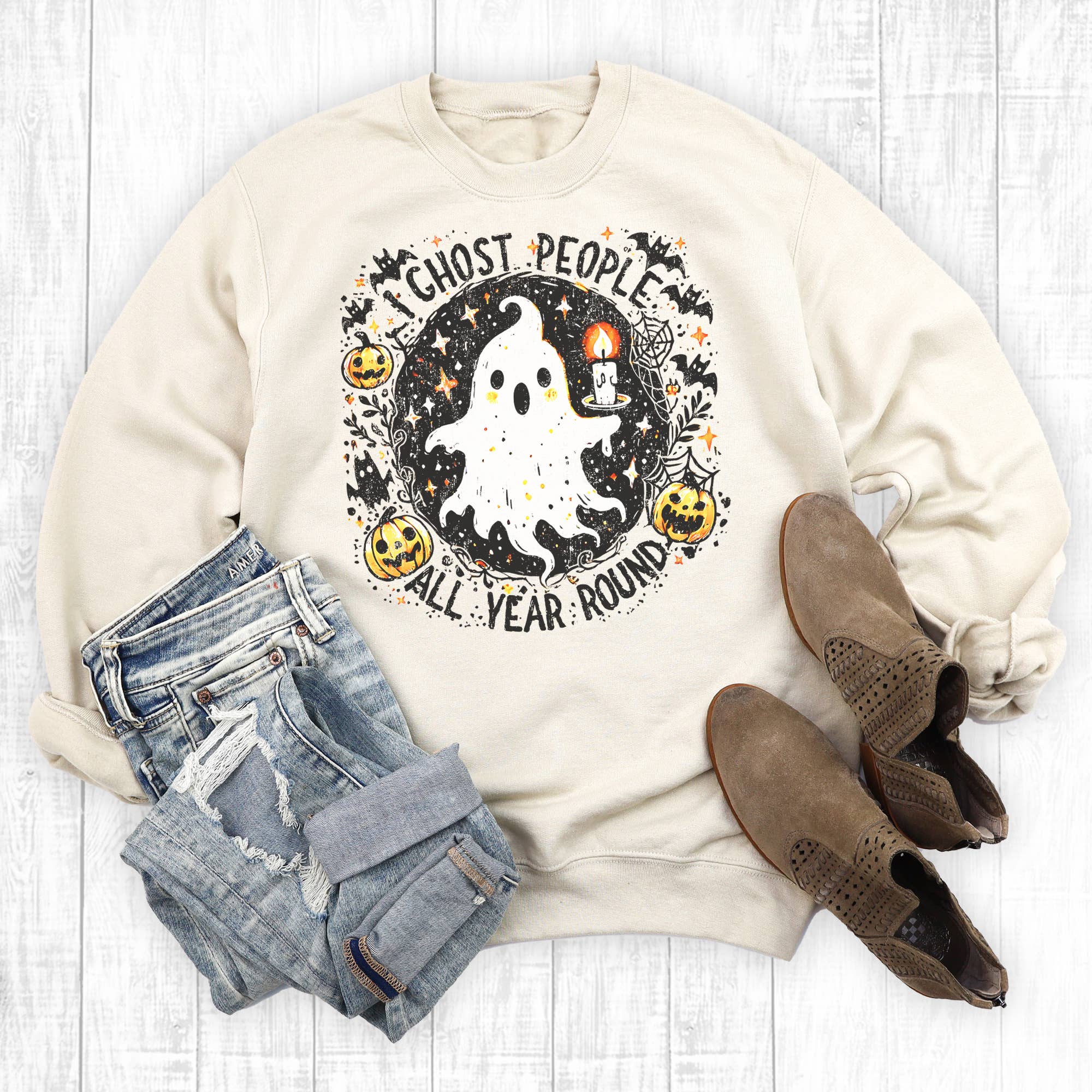 Fall I Ghost People All Year Round Sweatshirt T-Shirts, Hoodie | PodTeesHub.com