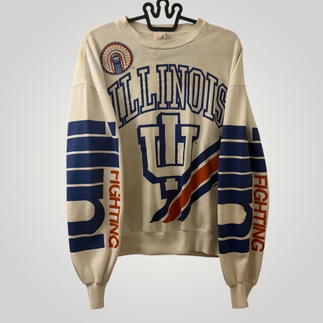 Vintage Illinois Fighting Illini Sweatshirt Chief Illiniwek T-Shirts, Hoodie | PodTeesHub.com
