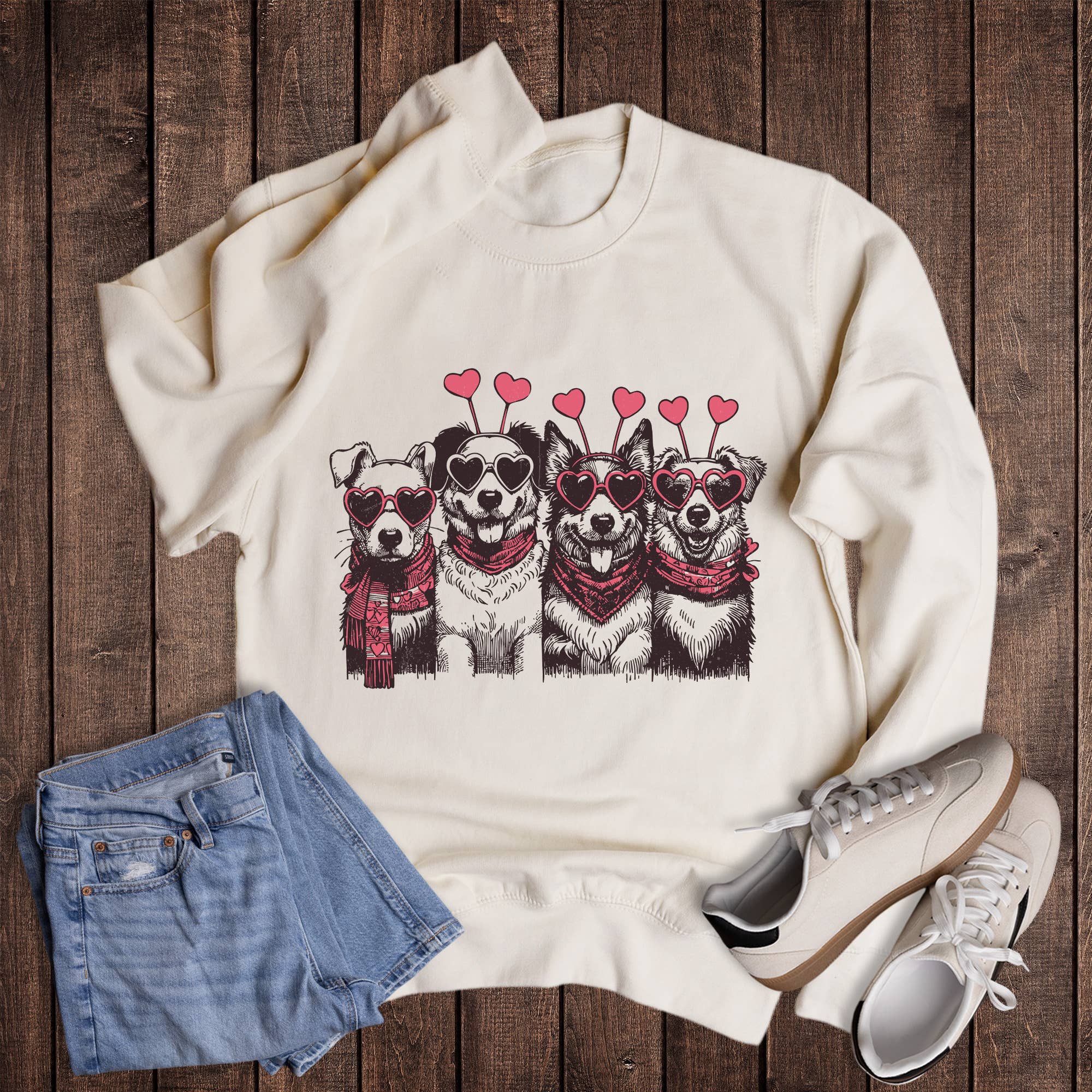 Valentine Pets Dogs Sweatshirt T-Shirts, Hoodie | PodTeesHub.com