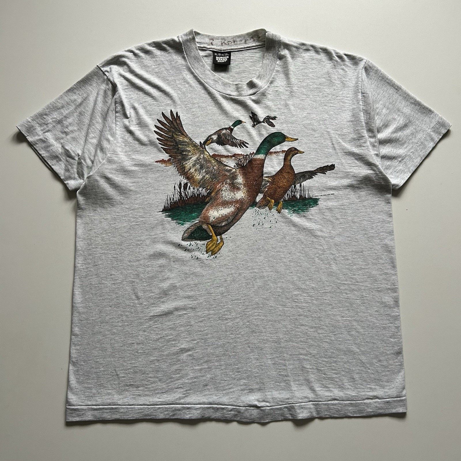 Vintage Mallard Duck Xl 80s Nature Animal Bird Art T-Shirts, Hoodie, Sweatshirt