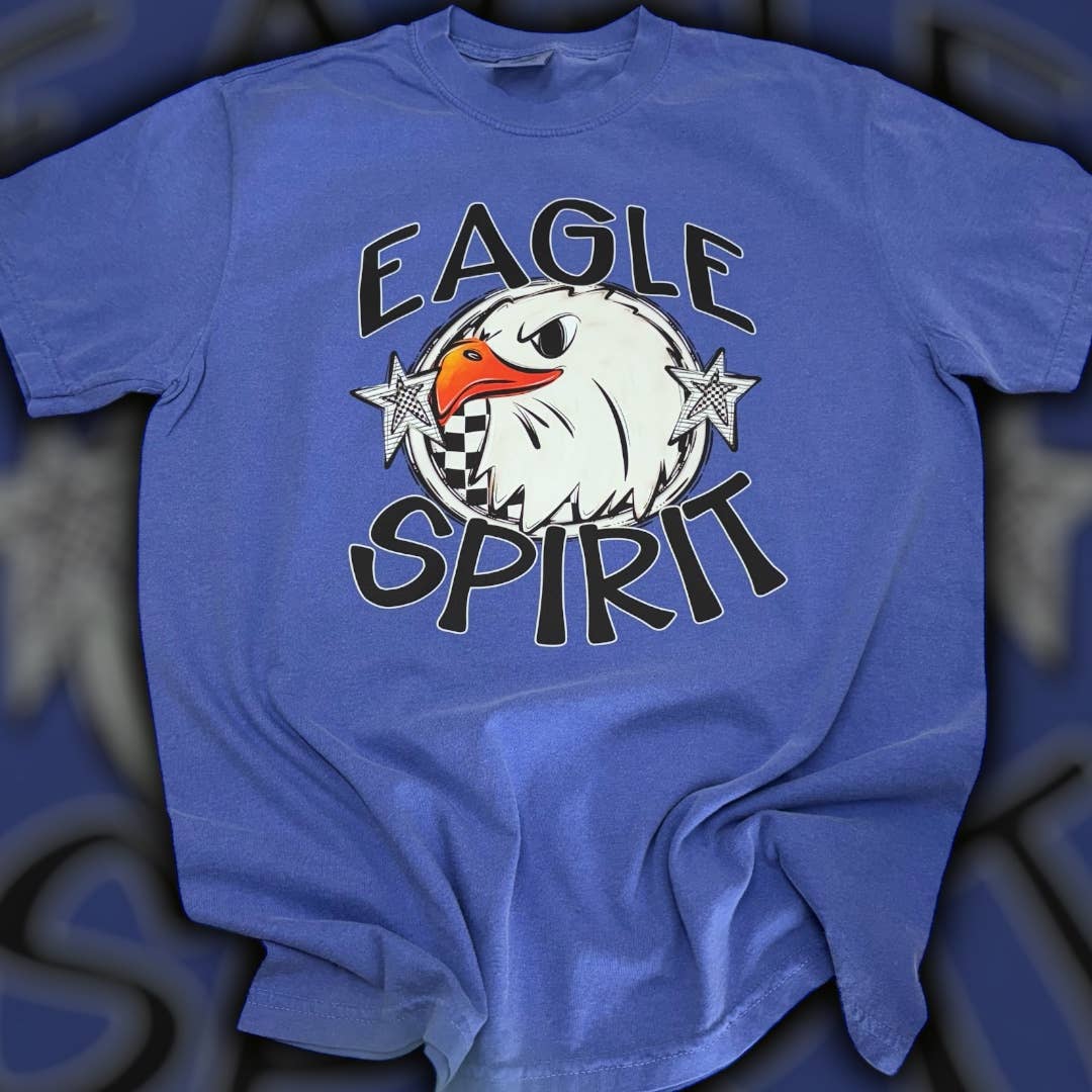 Eagle Spirit Checkered Stars Comfort Colors T-Shirt Hoodie, Sweatshirt | PodTeesHub.com