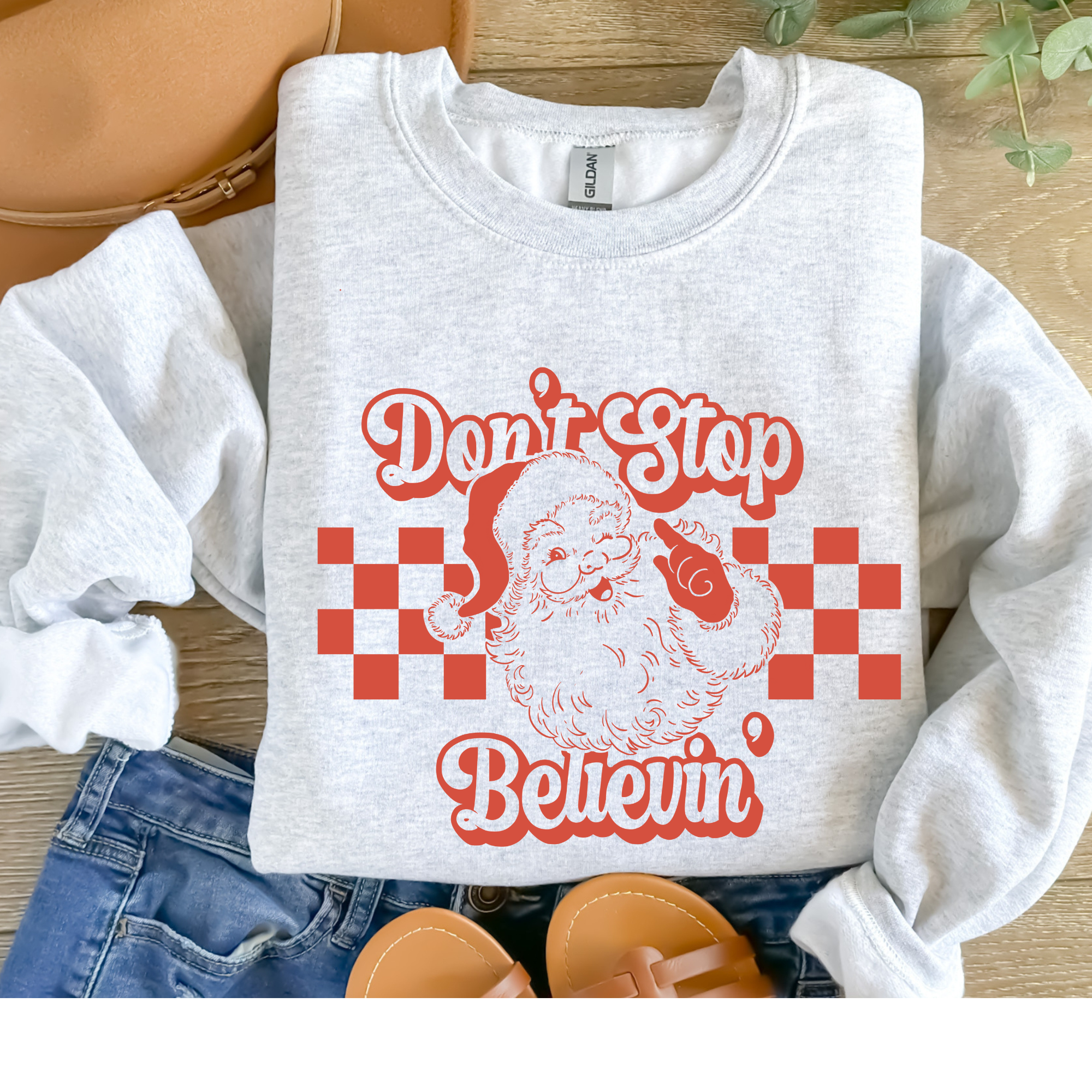 Don't Stop Believin' Graphic Tee/Crewneck Hoodie, Sweatshirt | PodTeesHub.com