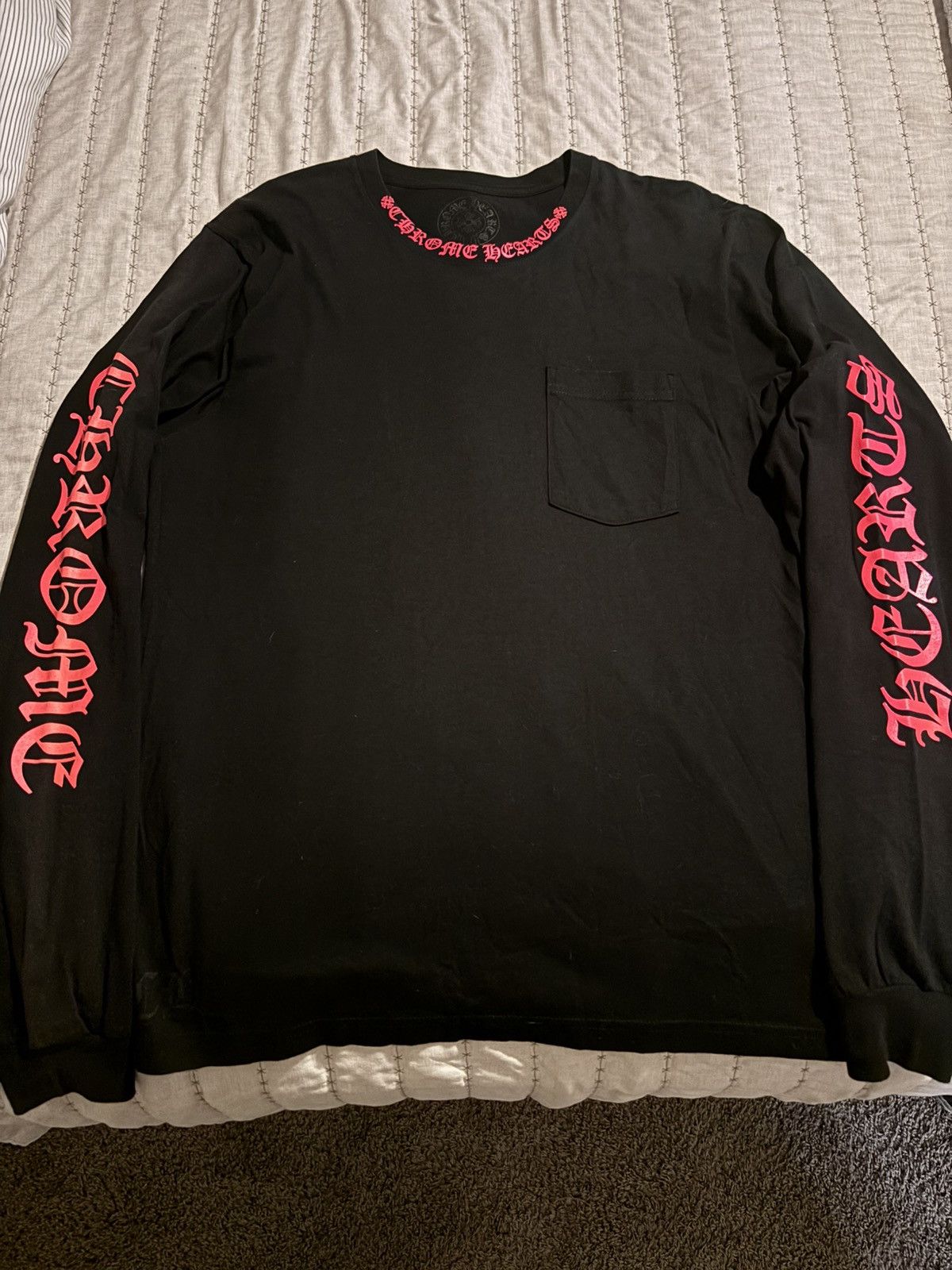 Hearts Chrome Hearts Neck Long Sleeve T-Shirts, Hoodie, Sweatshirt | PodTeesHub.com
