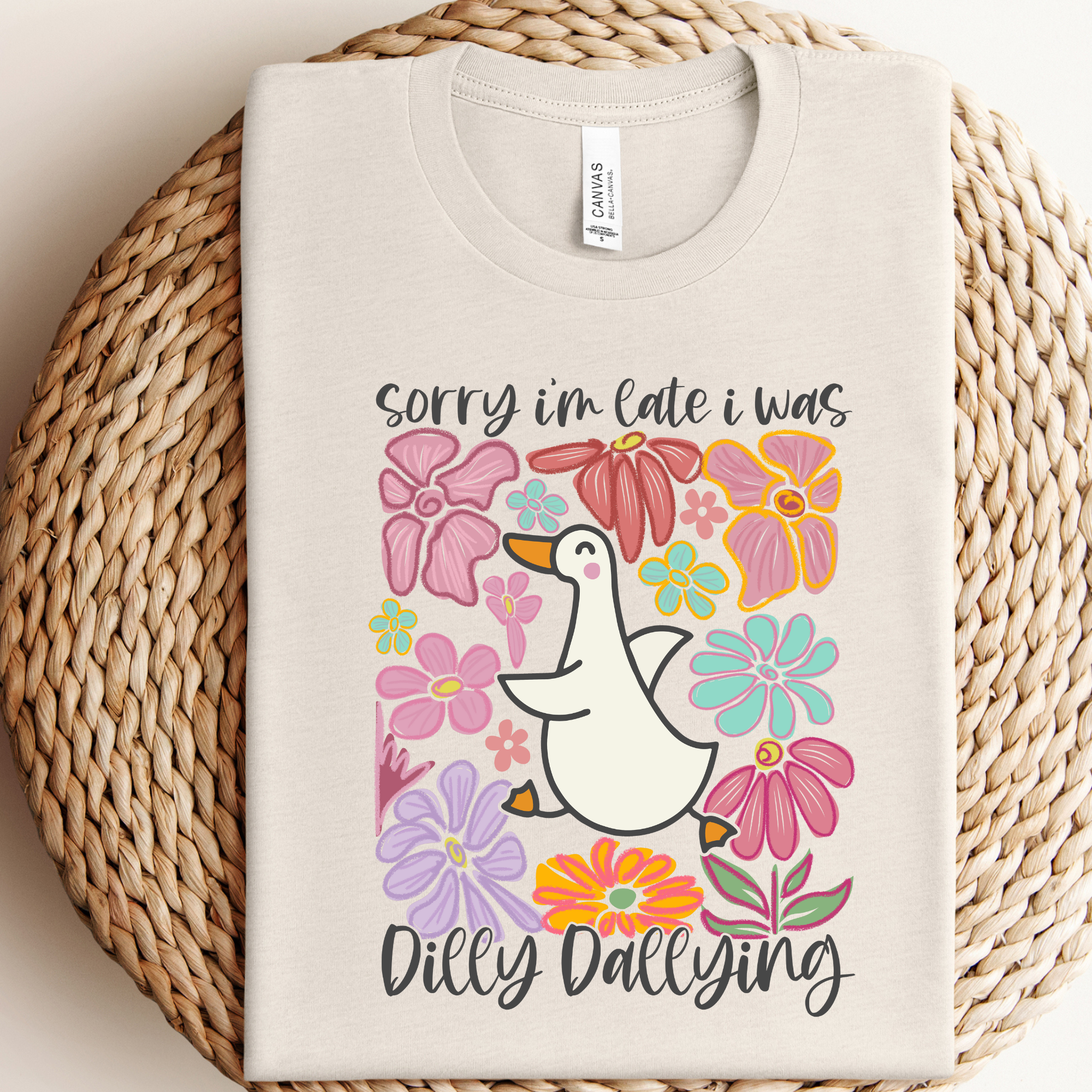 Late Goose Dilly Dallying Graphic Tee Hoodie, Sweatshirt | PodTeesHub.com