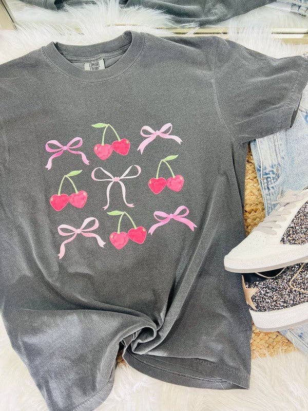 Cherry Bow's Trio Check Stack Tee Hoodie, Sweatshirt | PodTeesHub.com