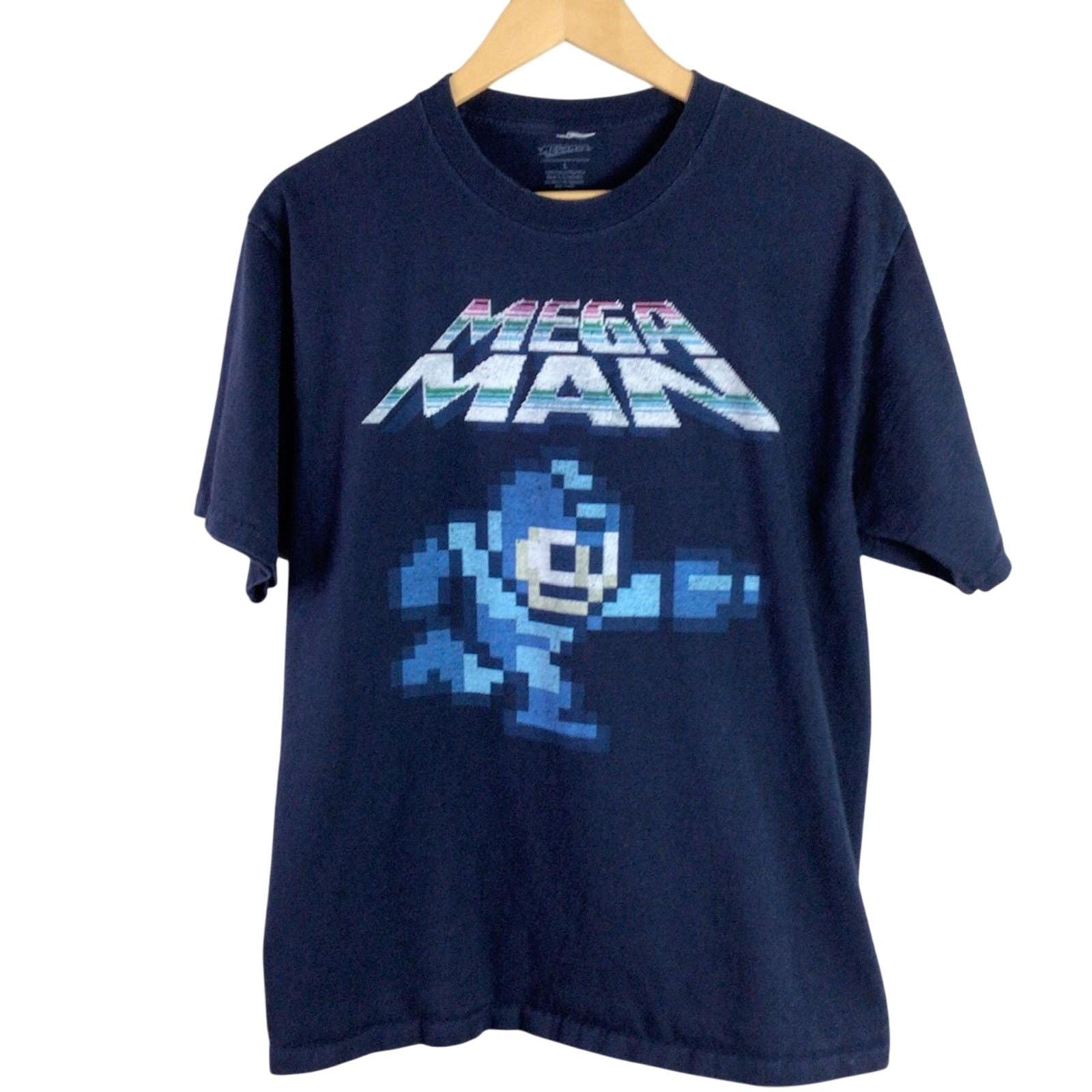 Other Classic Mega Man Video Game T Shirt Navy Blue Large Hoodie, Sweatshirt | PodTeesHub.com