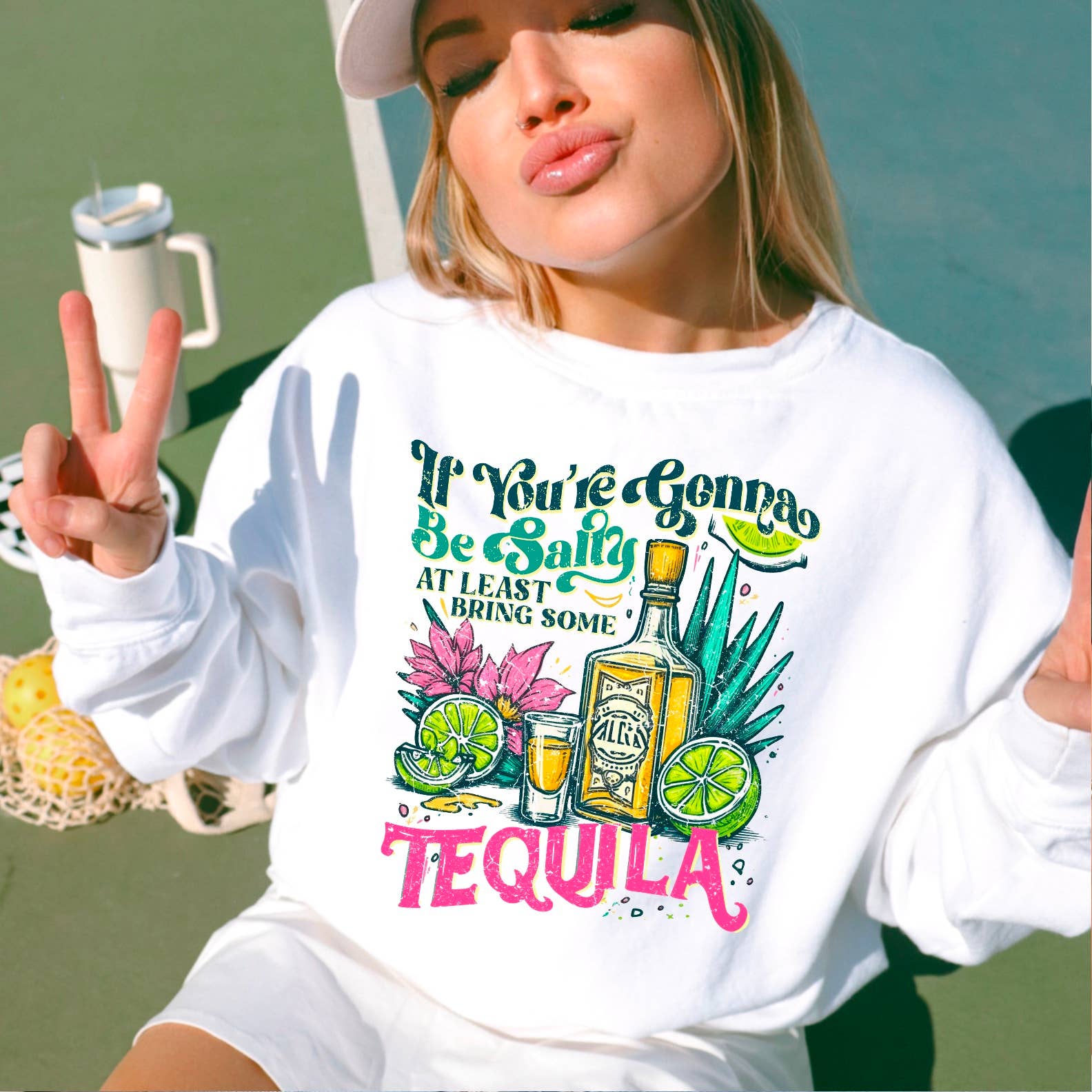 Be Salty Bring Tequila | Summer 2025 Graphic Sweatshirt T-Shirts, Hoodie | PodTeesHub.com