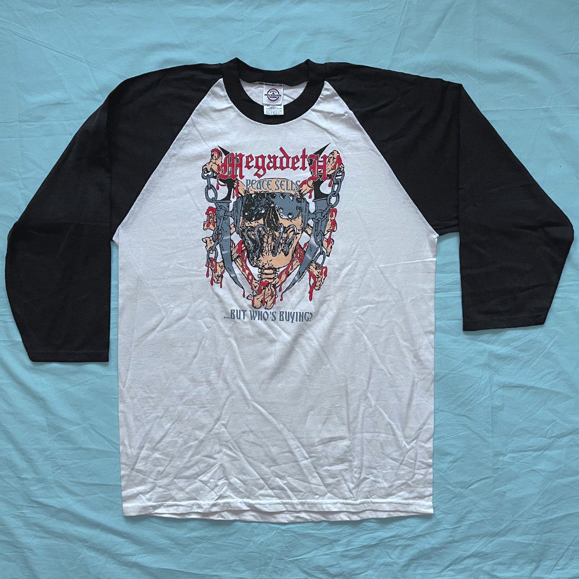 Vintage Megadeth Peace Sells But Who S Buying Baseball Jersey T-Shirts, Hoodie, Sweatshirt | PodTeesHub.com