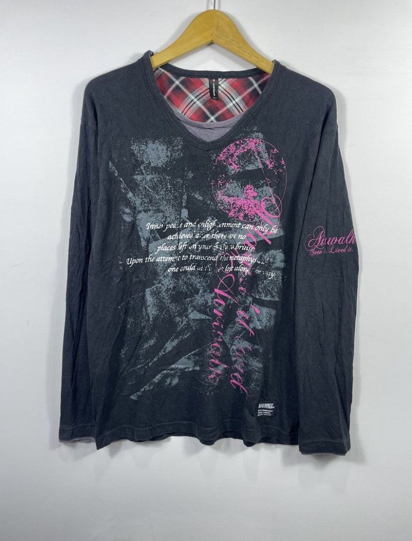 Double Layer Airwalk Gothic Punk Long Sleeve Tee Ifsix Style Hoodie, Sweatshirt | PodTeesHub.com