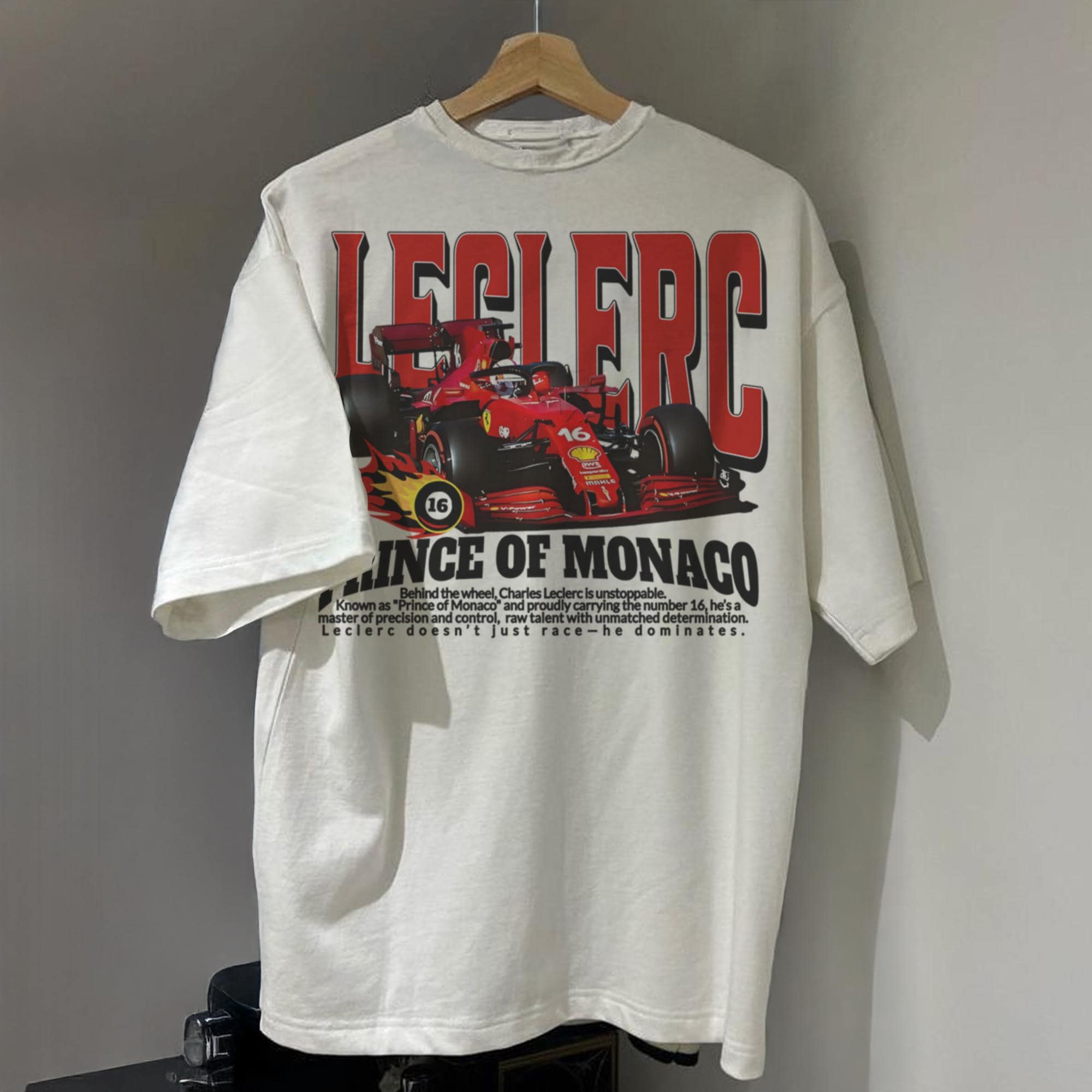 Leclerc Monaco F1 Retro T-Shirt, Formula 1 Fan Gift Hoodie, Sweatshirt | PodTeesHub.com