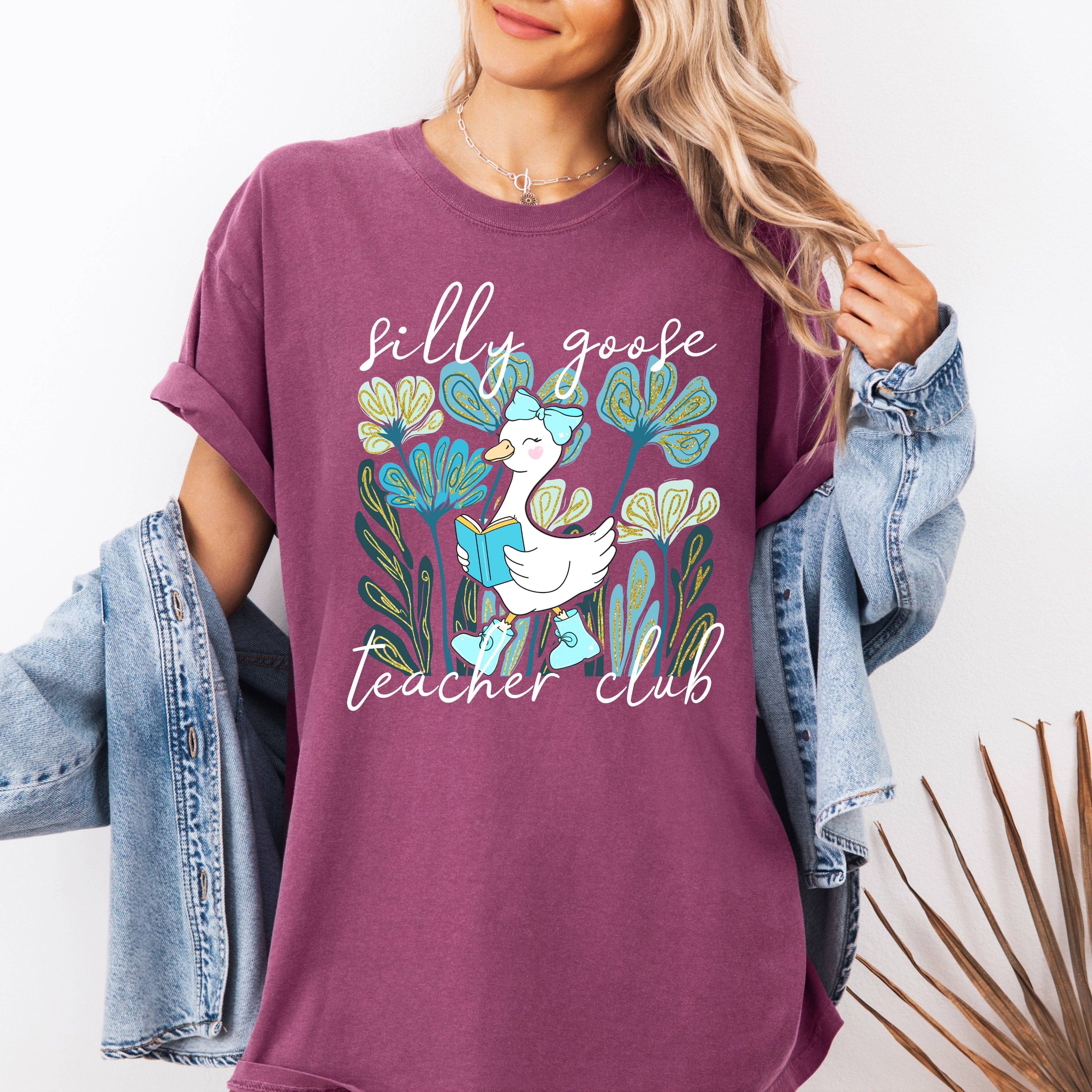 Silly Goose Teacher Club, Back To School Cute T-Shirt Hoodie, Sweatshirt | PodTeesHub.com
