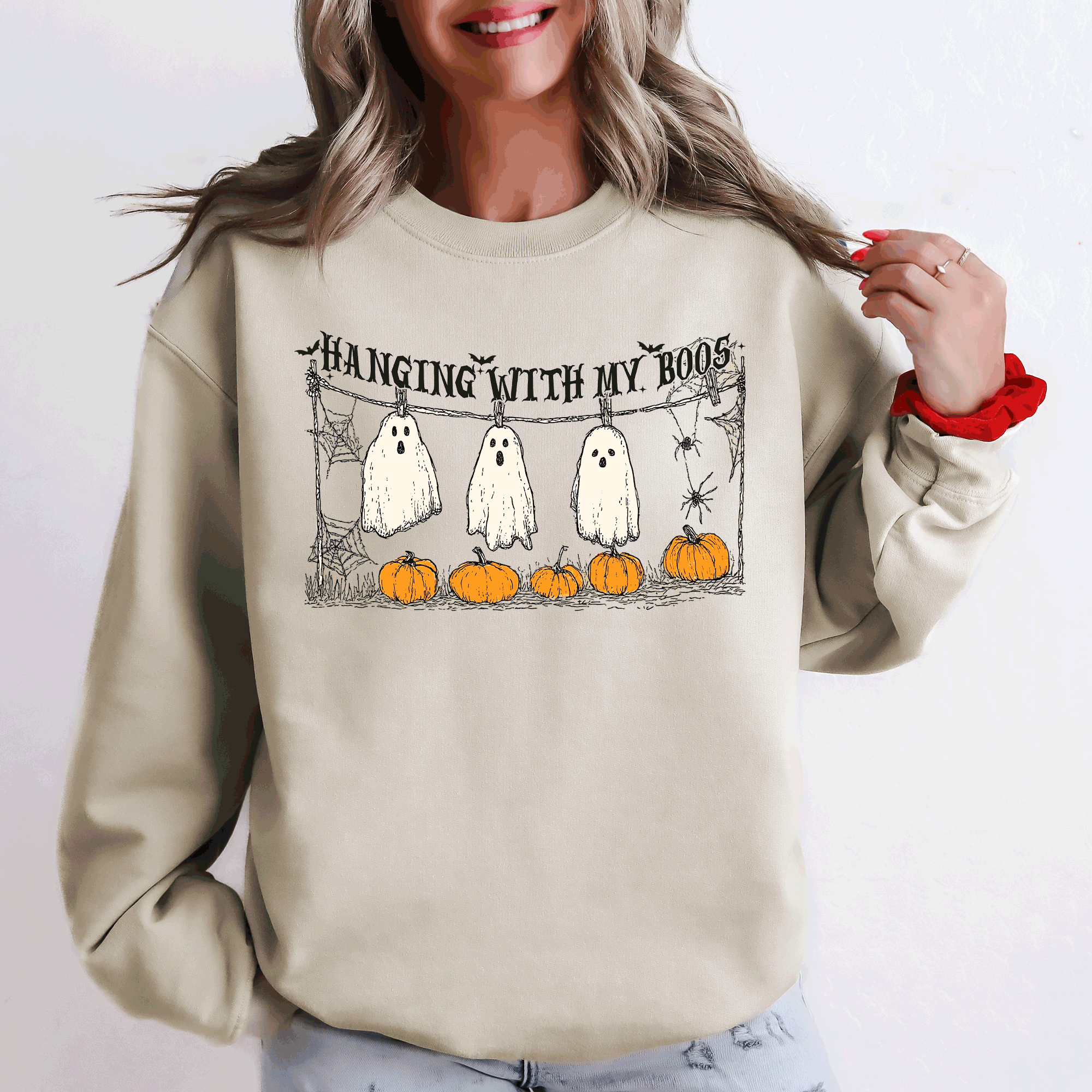 Hanging with My Boos Halloween Pumpkins Sweatshirt T-Shirts, Hoodie | PodTeesHub.com