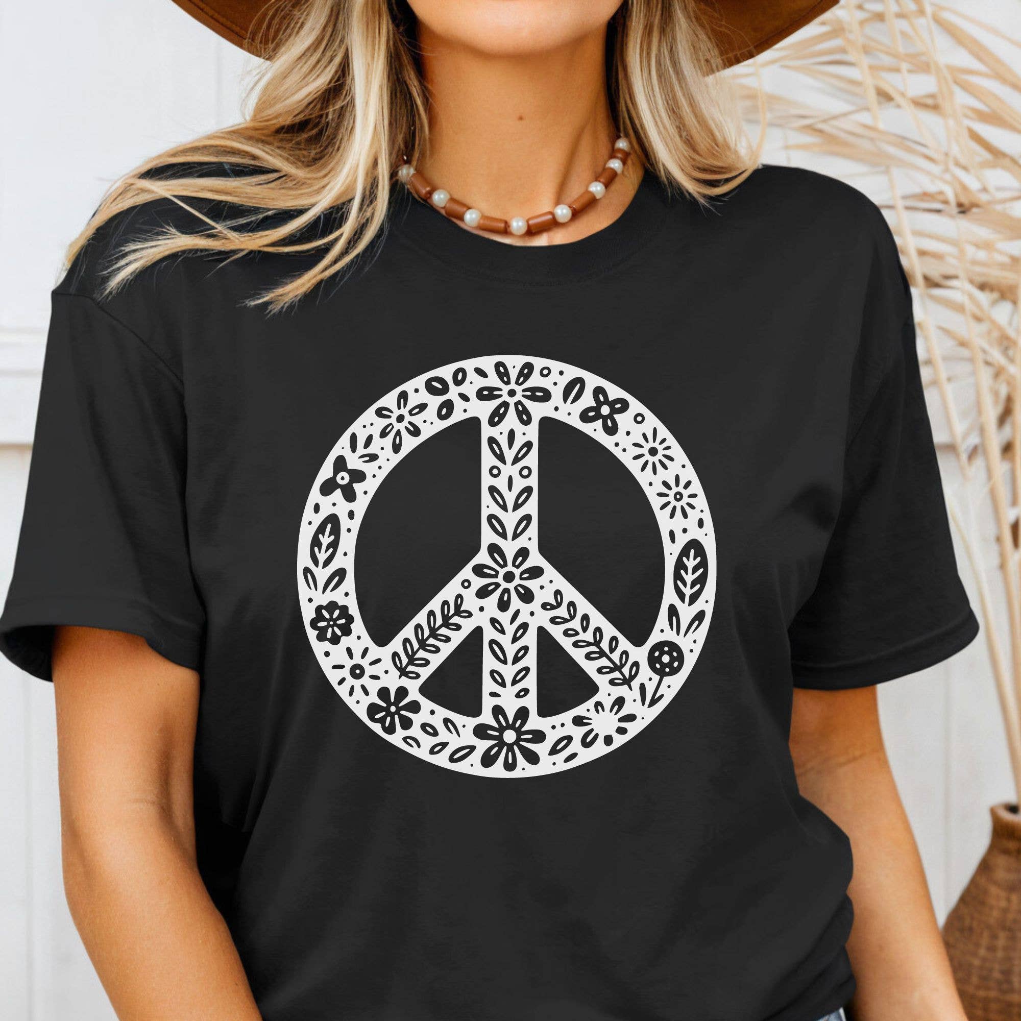 Floral Peace Sign Tshirt Boho Fashion
Floral Peace Sign 274 Hoodie, Sweatshirt | PodTeesHub.com