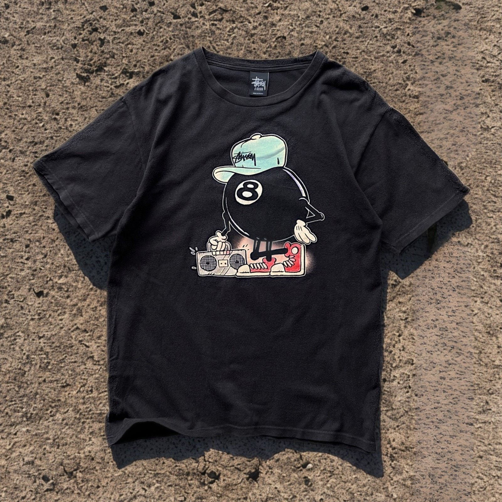 Stussy 8 Ball Hip Hop Graphic Tee Size Xl Streetwear Euc Hoodie, Sweatshirt | PodTeesHub.com