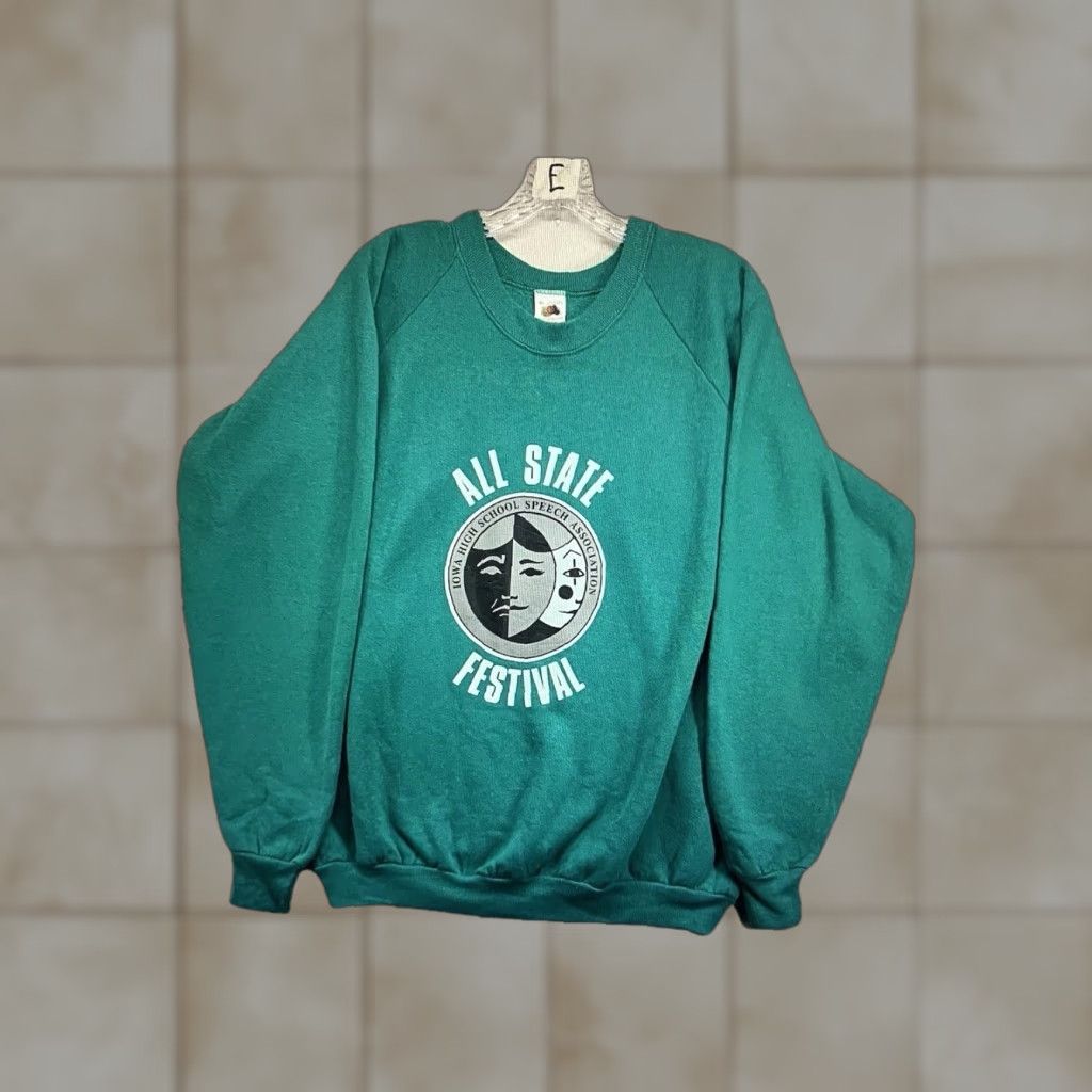 Fruit Of The Loom Vintage Fruit Of The Loom Sweatshirt Pullover Xl Men Graphic Print The Bald Sopran T-Shirts, Hoodie