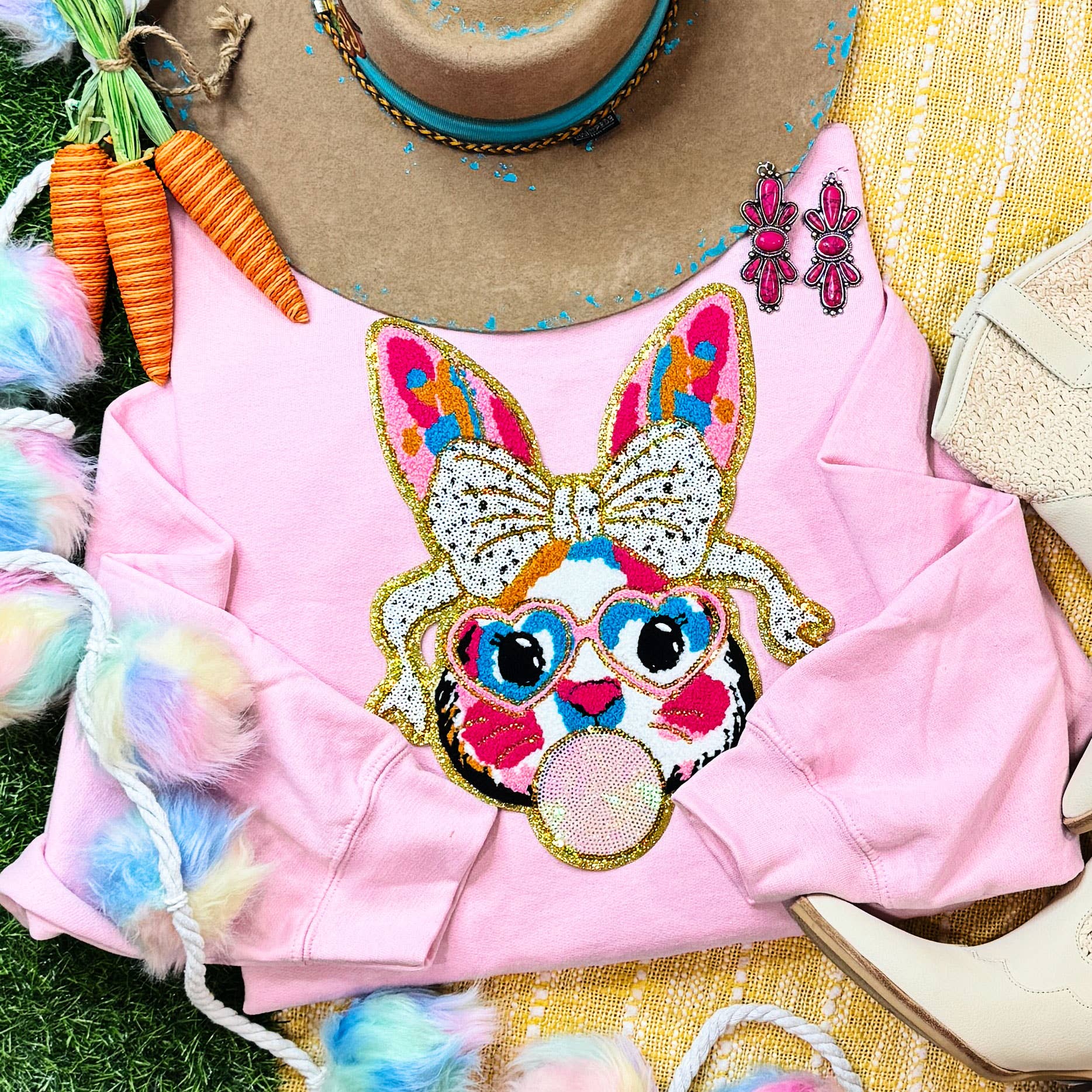 Multi-Colored Easter Bunny Sweatshirt T-Shirts, Hoodie | PodTeesHub.com