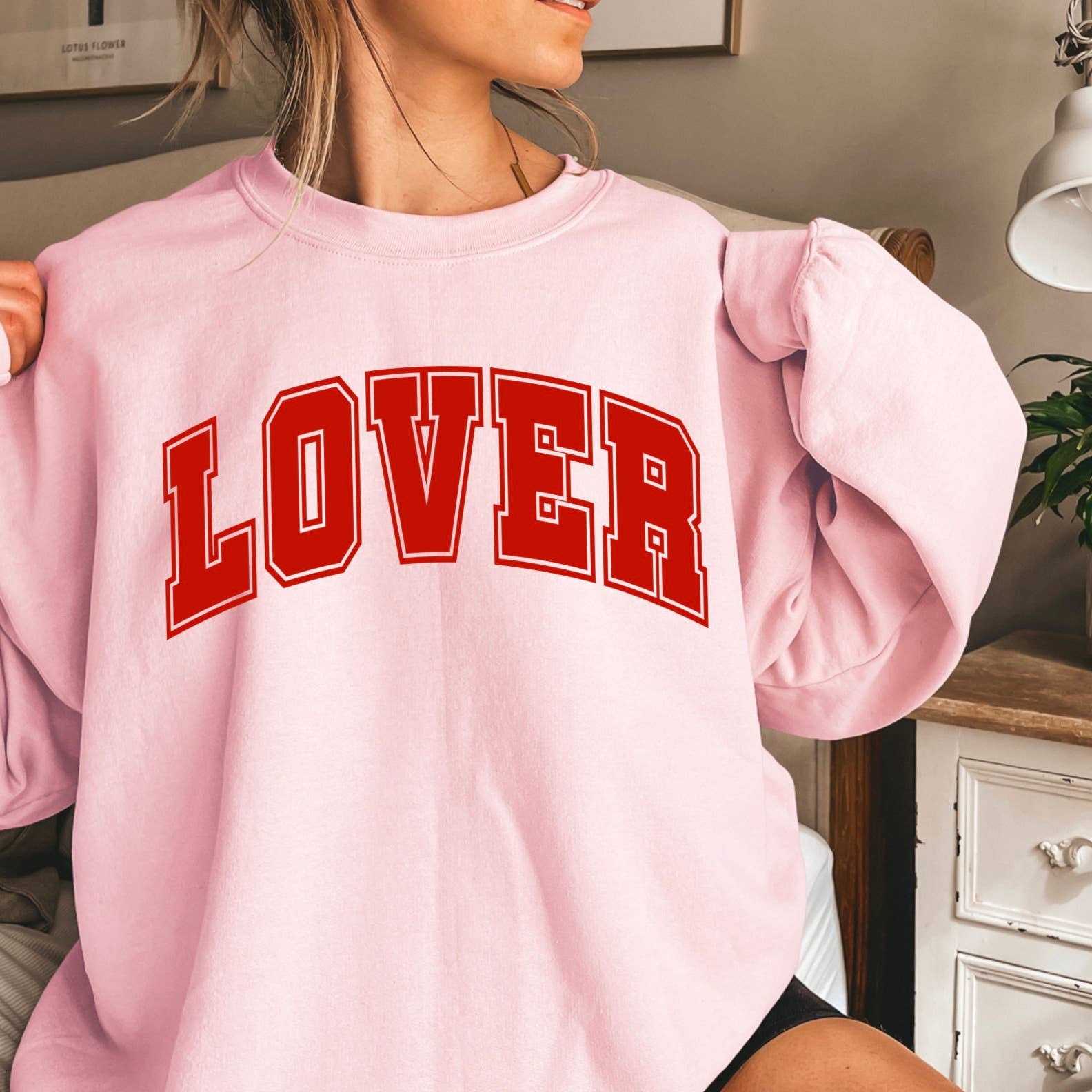 Lover Valentine Sweatshirt | Screen Print Graphic Sweatshirt T-Shirts, Hoodie | PodTeesHub.com