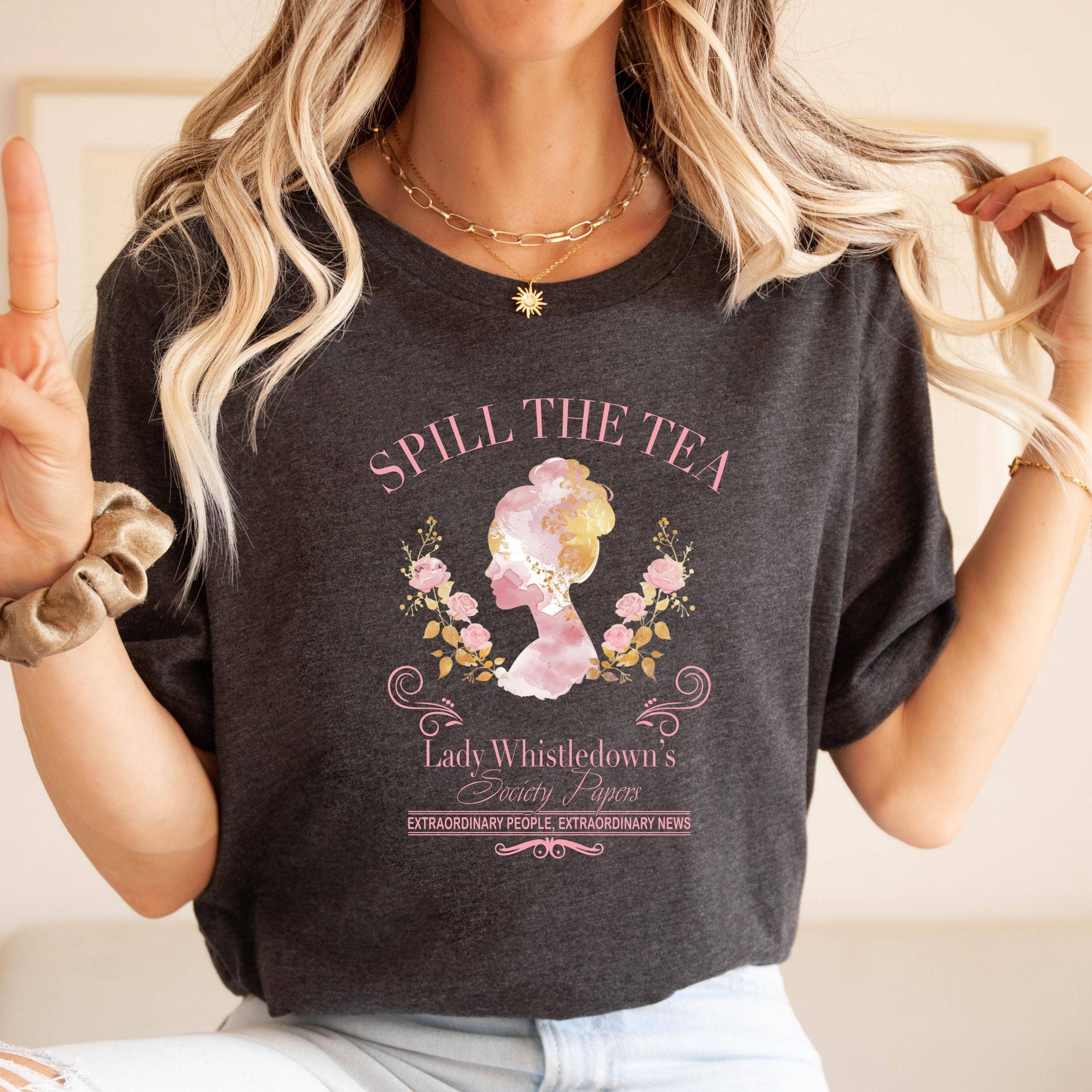Vintage Regency Era Floral Tee, Gossip Society Papers Hoodie, Sweatshirt | PodTeesHub.com