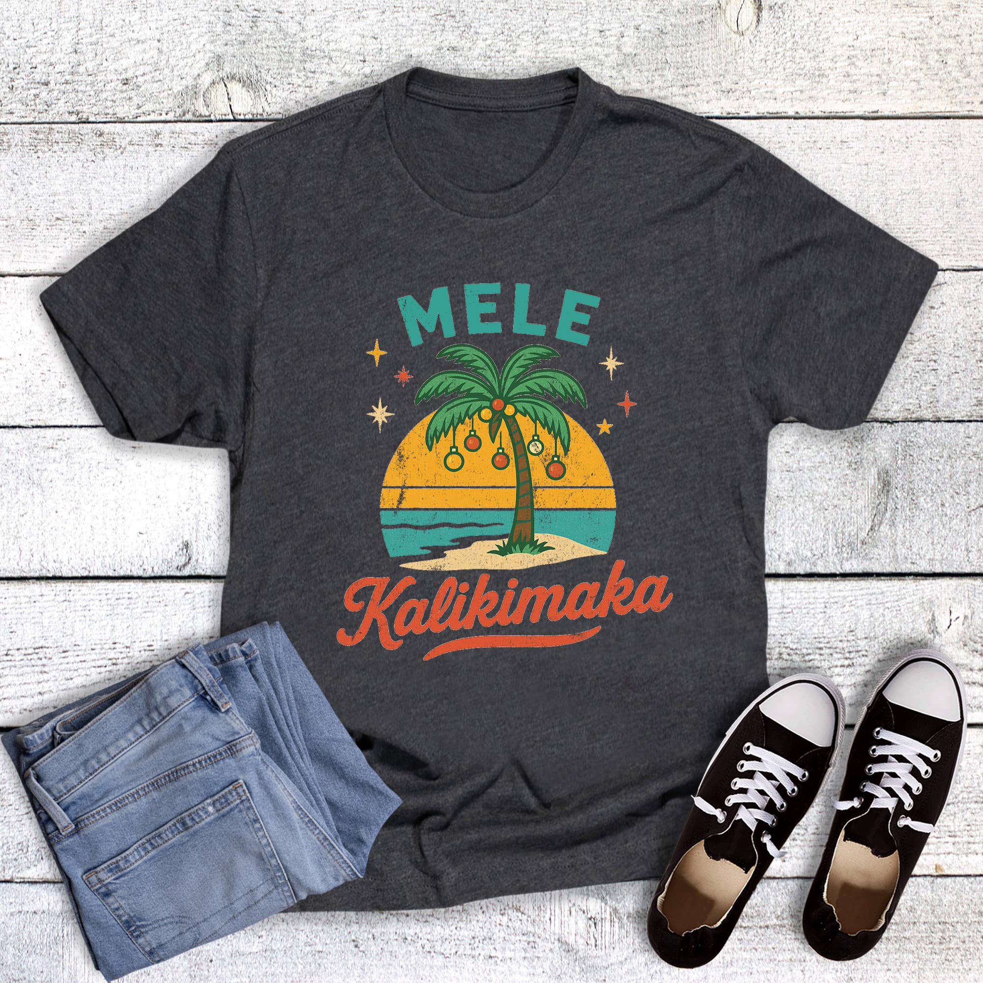 Christmas Mele Kalikimaka Graphic Tee Hoodie, Sweatshirt | PodTeesHub.com