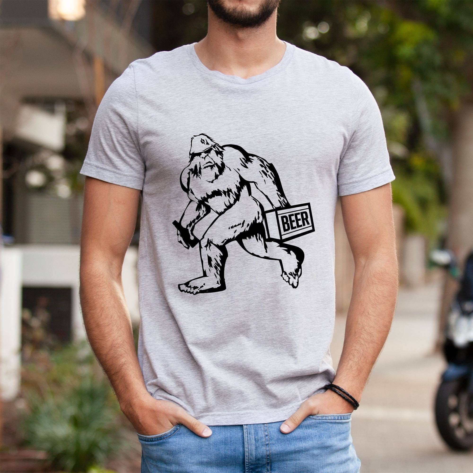 Bigfoot Loves Beer Tshirt For Men *Unisex Fit*029 Hoodie, Sweatshirt | PodTeesHub.com