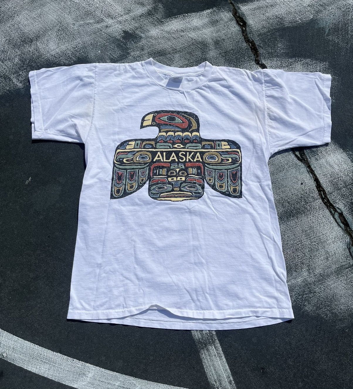 Vintage Alaska Tourist Totem Pole Single Stitch Shirt T-Shirts, Hoodie, Sweatshirt