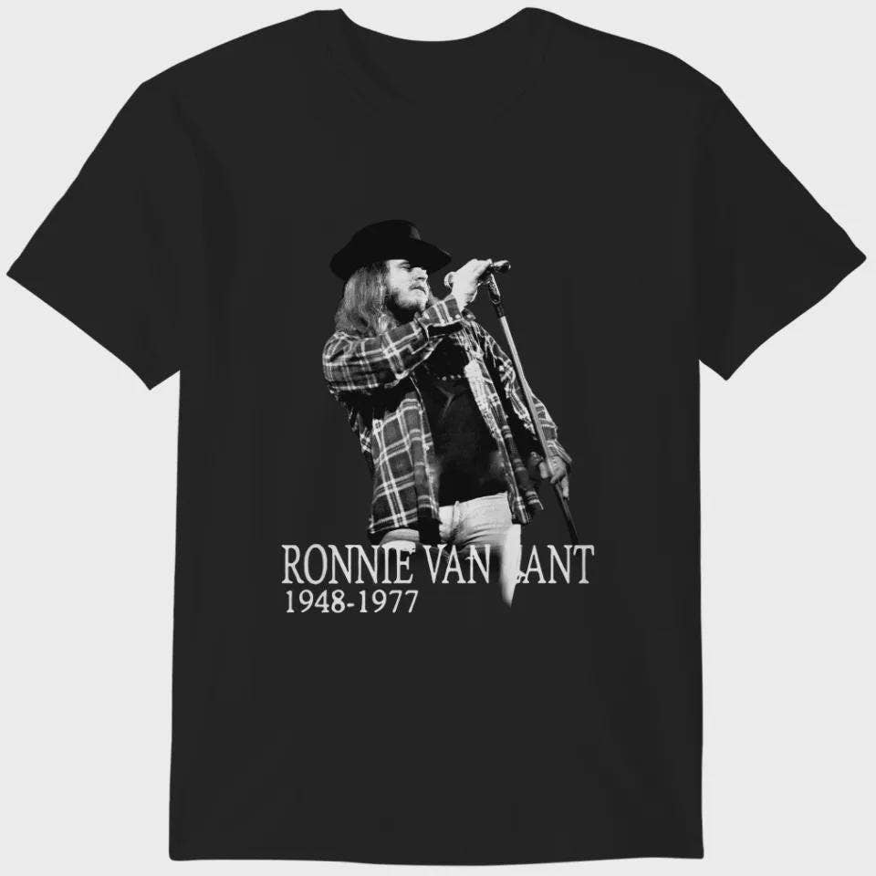 Vintage Ronnie Van Zant Lynyrd Skynyrd Band Rock Tee Hoodie, Sweatshirt | PodTeesHub.com