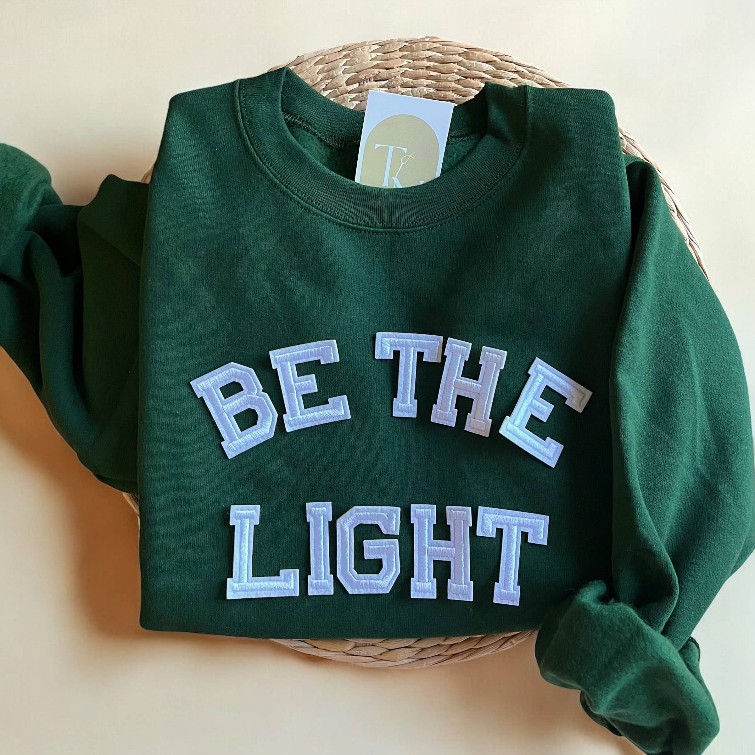 Be the Light Sweatshirt, Christmas Christian Sweaters T-Shirts, Hoodie | PodTeesHub.com