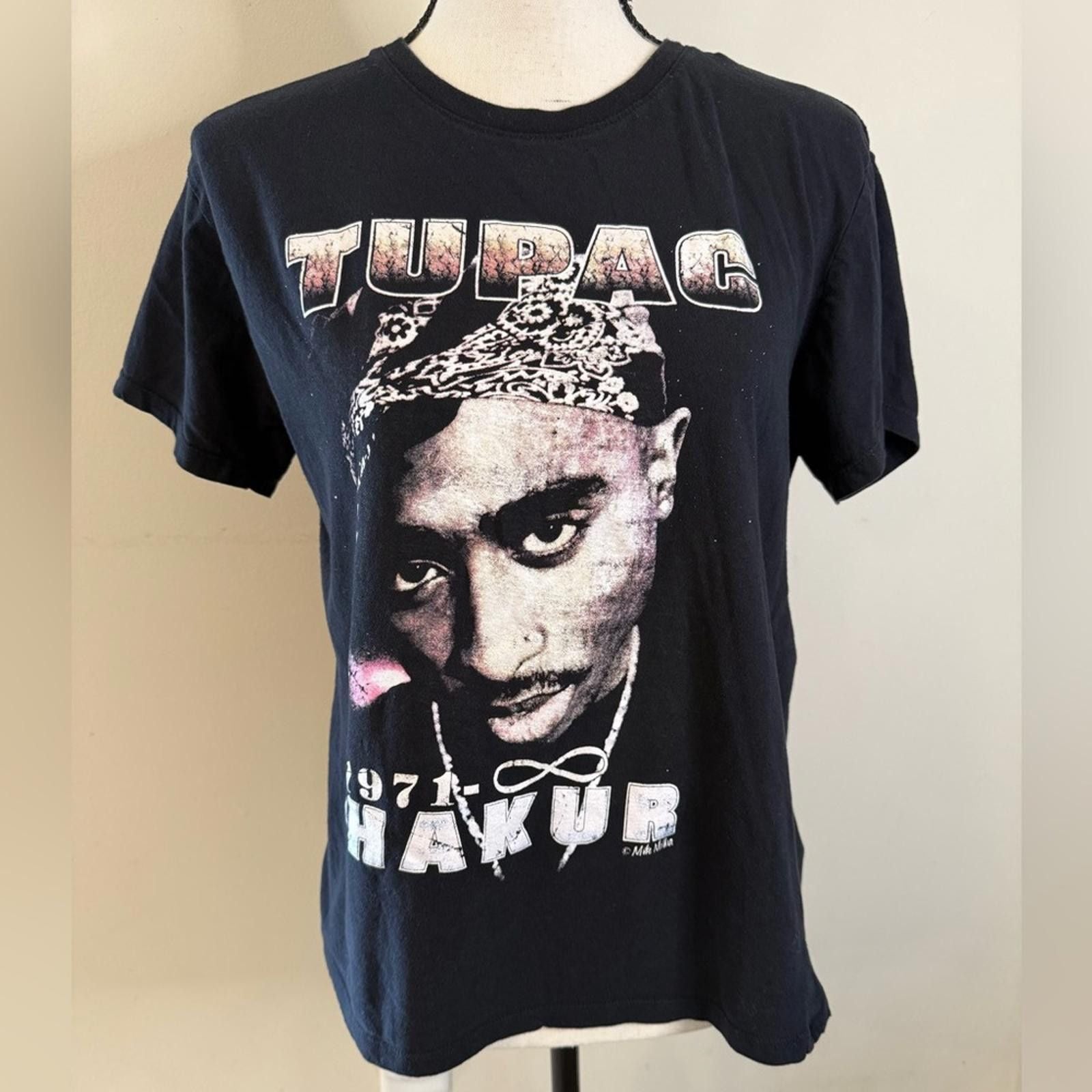 Other Black Tupac Graphic Short Sleeve Crewneck T Shirt Size Small Hoodie, Sweatshirt | PodTeesHub.com
