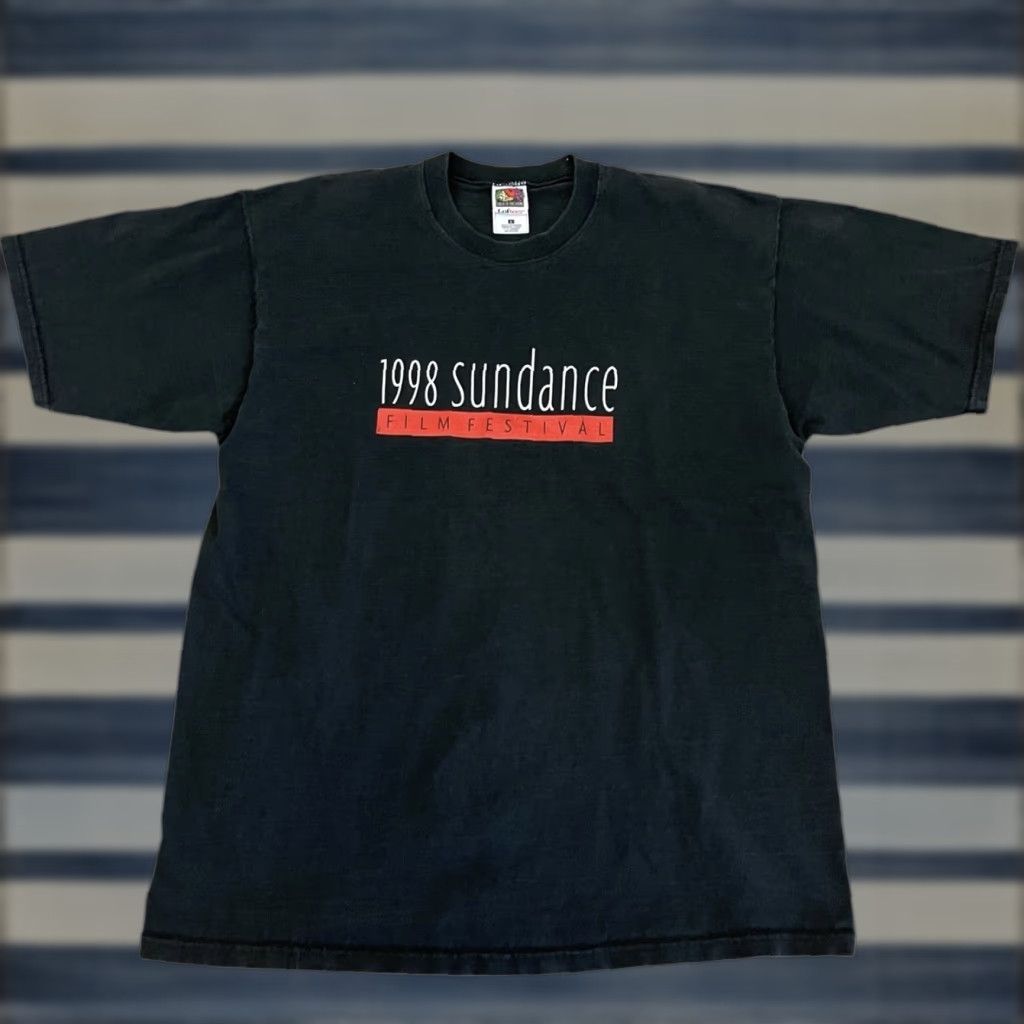Fruit Loom Vintage Sundance Film Festival 1998 Movie Cinema 90s Sz Large Black Logo U T-Shirts, Hoodie, Sweatshirt