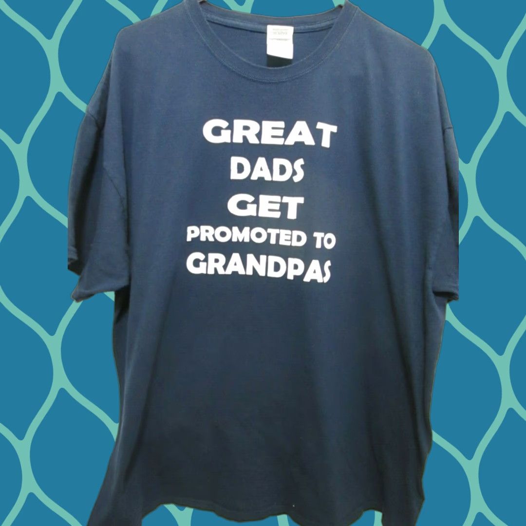Gildan Dad New Grandpa Graphic Print Motivational T Shirt Tee Adult Men S 2xl Blue Gildan Short Slee Hoodie, Sweatshirt